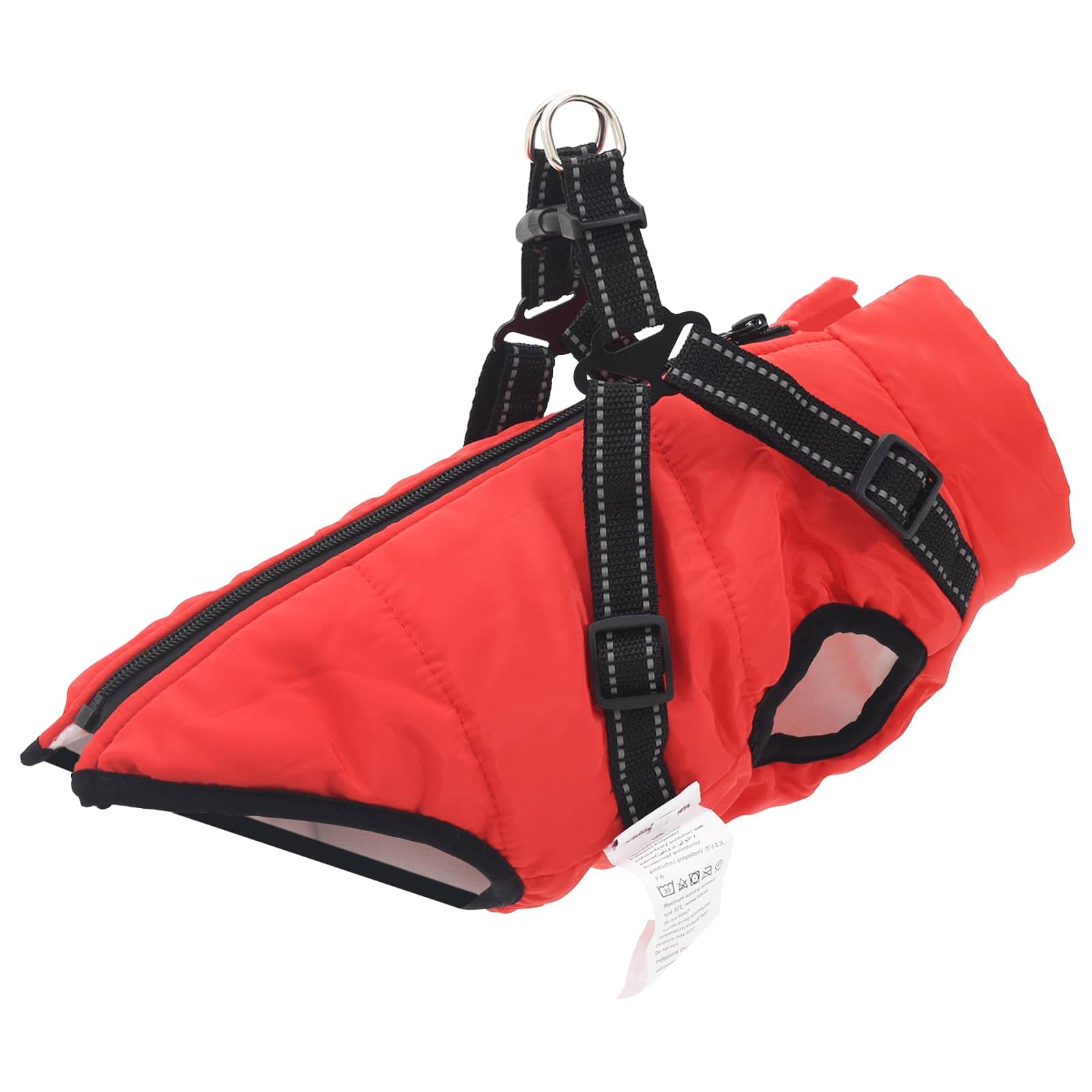 vidaXL Hundemantel Rot L28 Fleece und Polyester