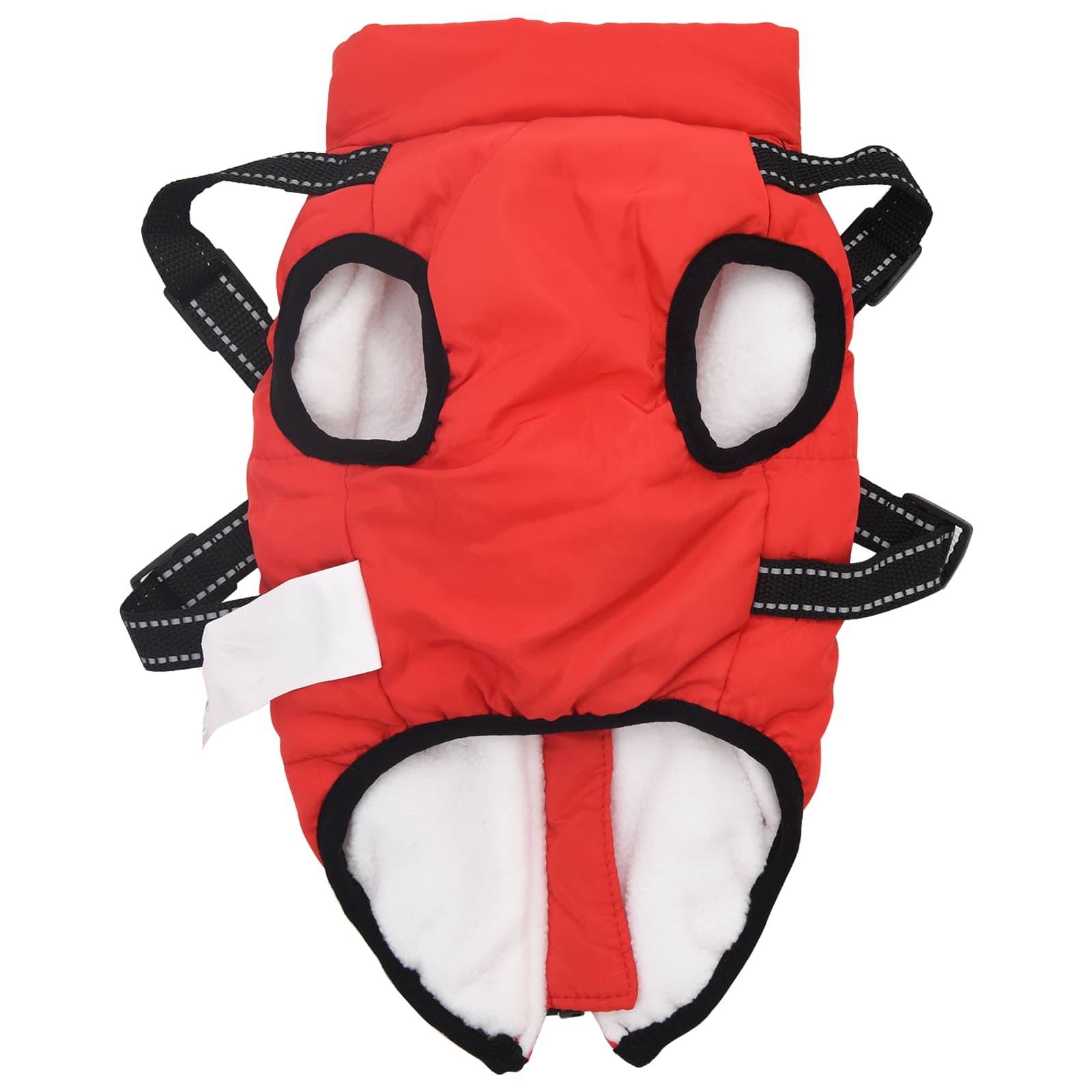 vidaXL Hundemantel Rot L28 Fleece und Polyester