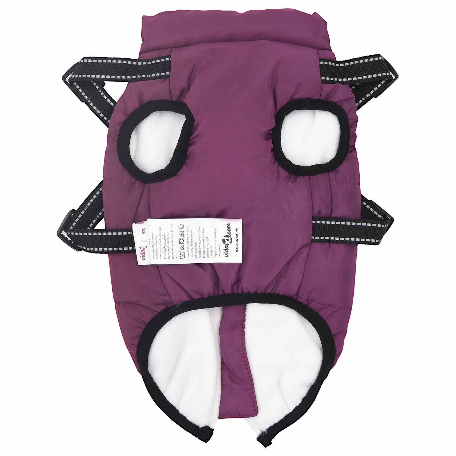 vidaXL Hundemantel Lila L32 Fleece und Polyester