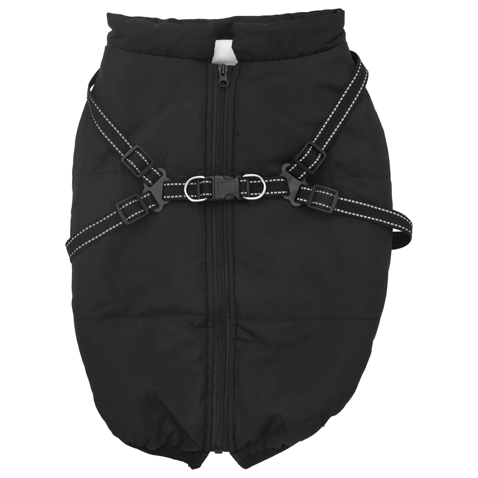 vidaXL Hundemantel Schwarz L68 Fleece und Polyester