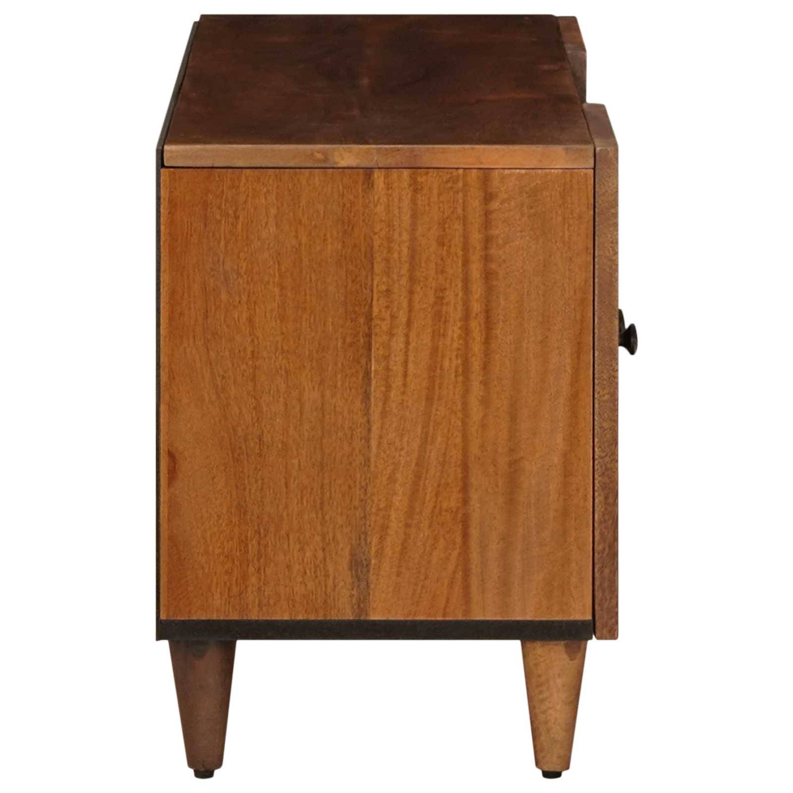 vidaXL TV-Schränk mit Tür Walnuss 105 x 33 x 46 cm Massivholz Mango