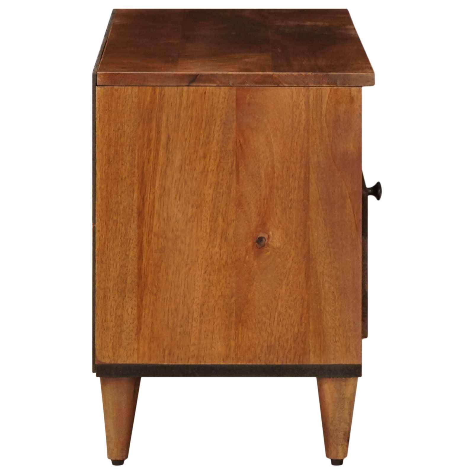 vidaXL TV-Schränk mit Regal Walnuss 100 x 33 x 46 cm Massivholz Mango
