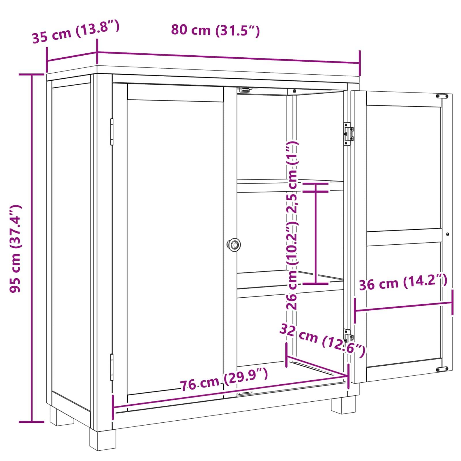 vidaXL Schrank mit Speicher mit Tür Braun Holzwerkstoff