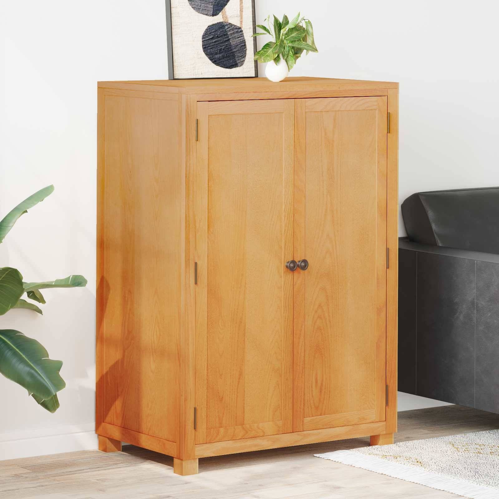 vidaXL Kleiderschrank mit Speicher mit Tür Braun Holzwerkstoff