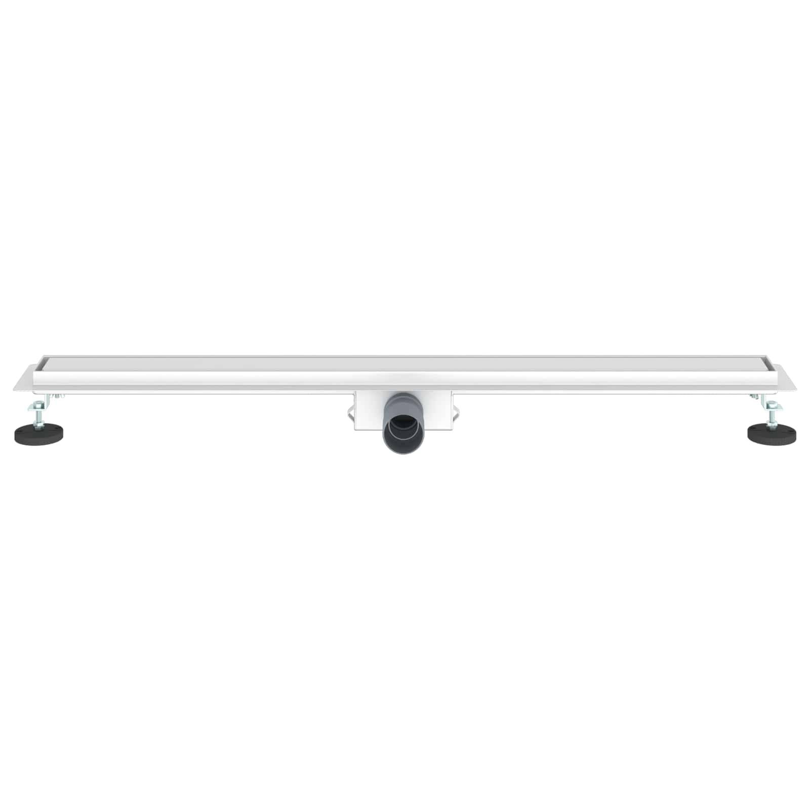 vidaXL 2 in 1 Duschabfluss Silber 90 cm Edelstahl 304