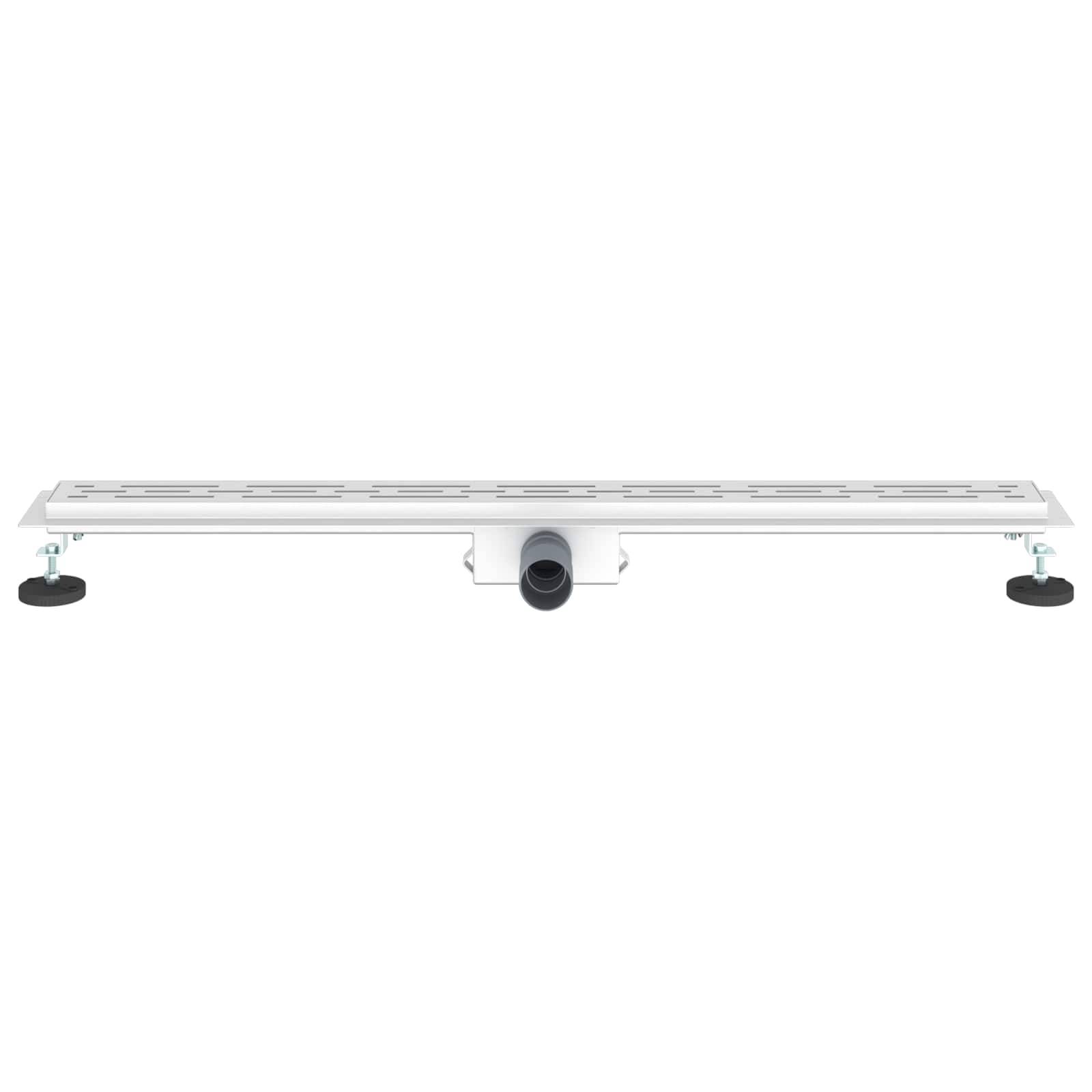 vidaXL Duschabfluss mit Liniendesign Silber 100 cm Edelstahl 304