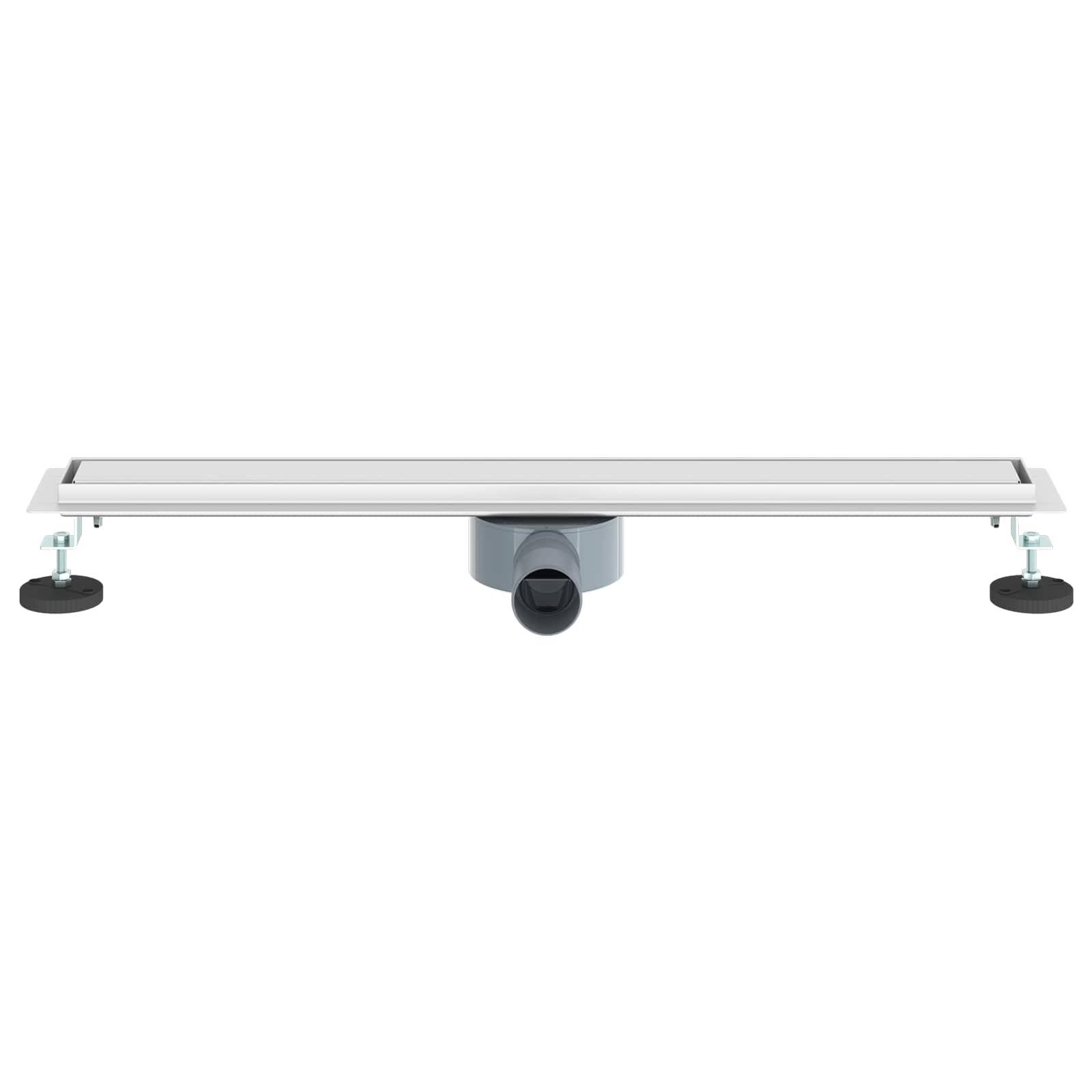 vidaXL Duschablauf 2-in-1 mit 360° Siphon Silber 70 cm Edelstahl 304