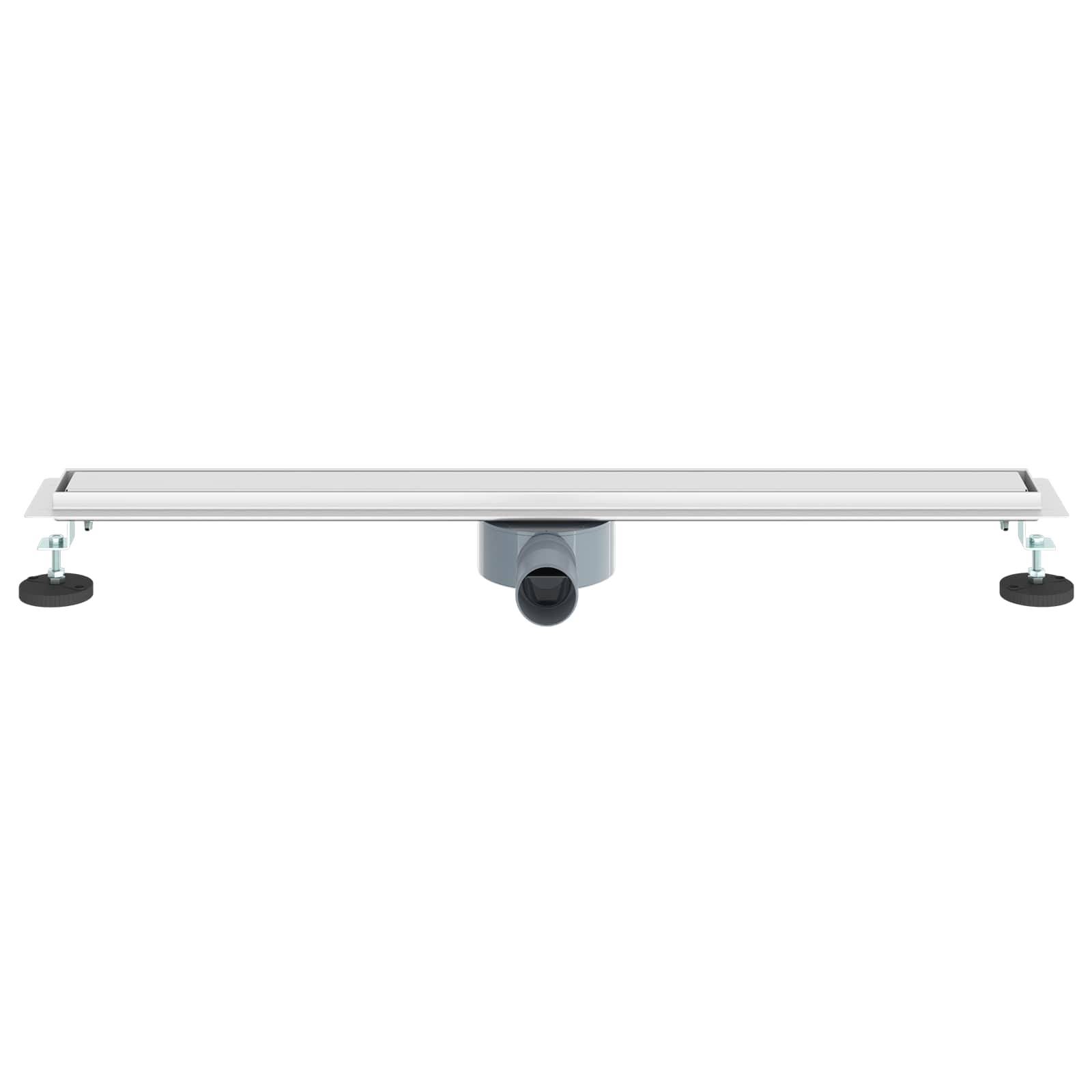 vidaXL Duschablauf 2-in-1 mit 360° Siphon Silber 80 cm Edelstahl 304