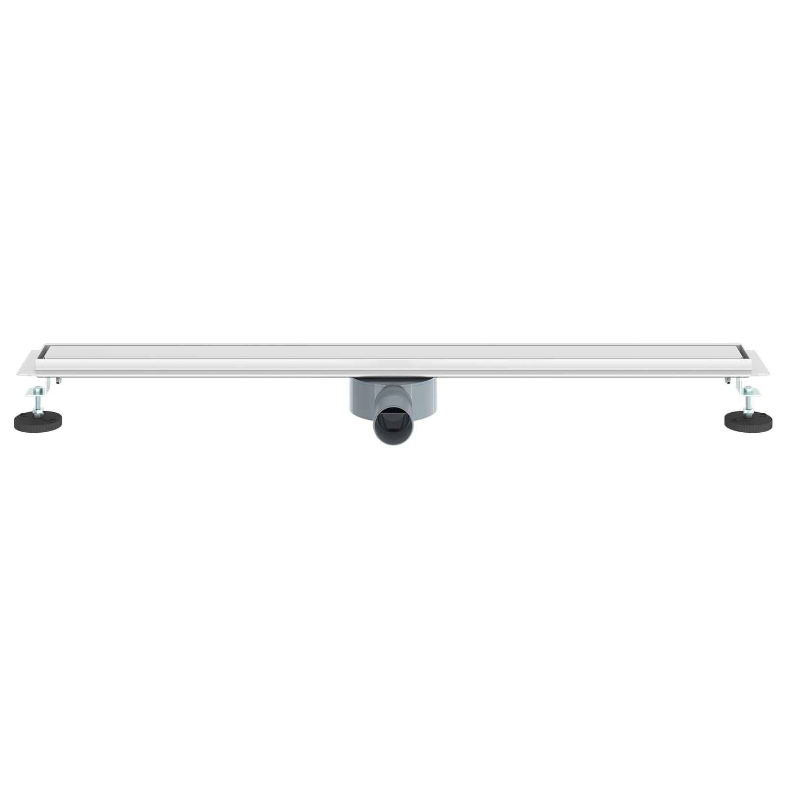 vidaXL Duschablauf 2-in-1 mit 360° Siphon Silber 90 cm Edelstahl 304