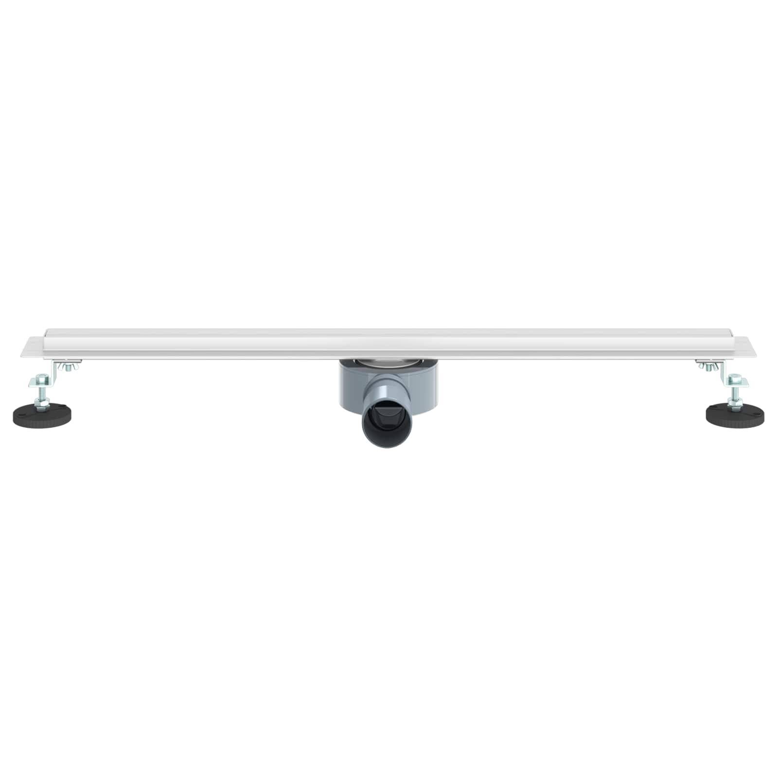 vidaXL 360° Duschablauf mit slim Modell Silber 70 cm Edelstahl 304