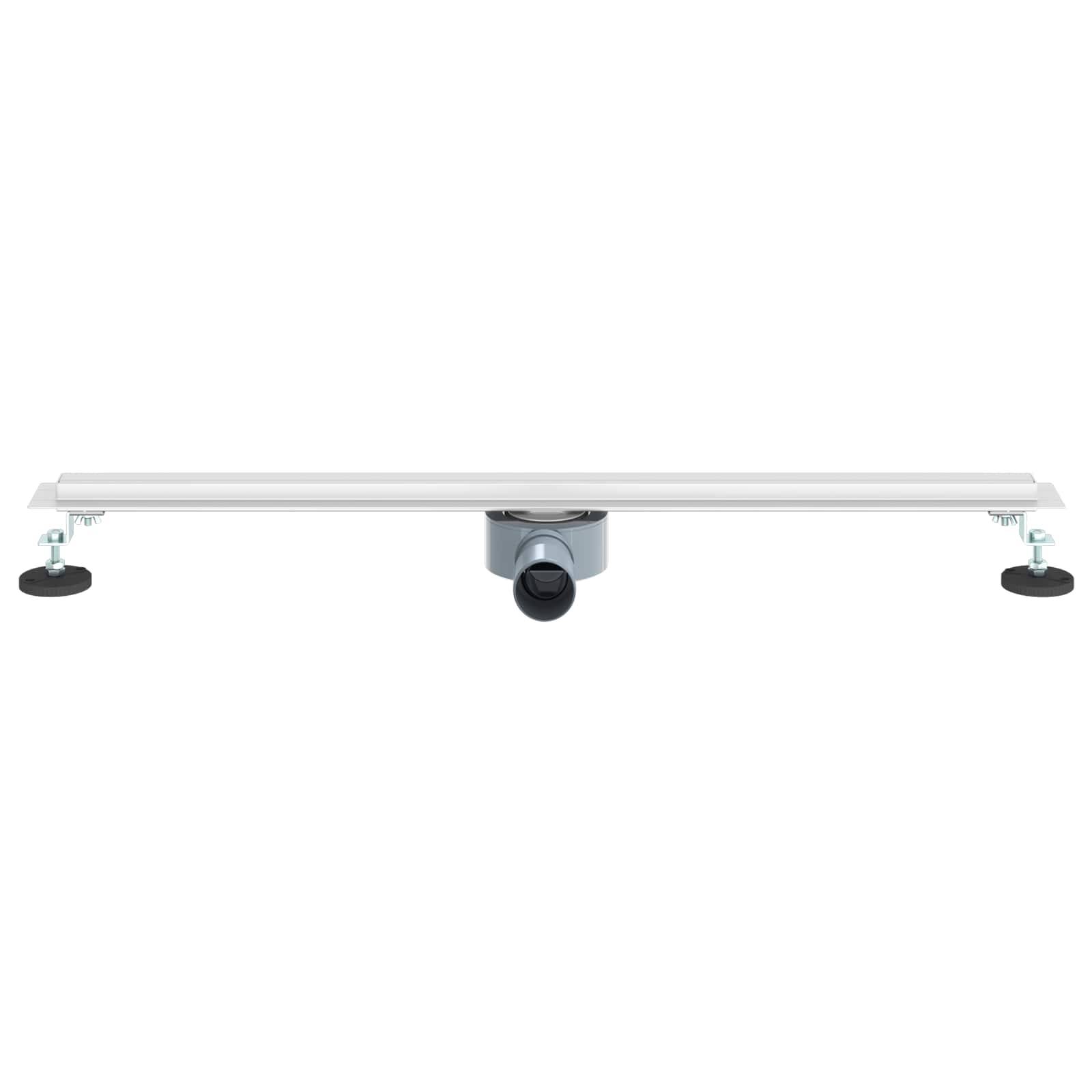 vidaXL 360° Duschablauf mit slim Modell Silber 80 cm Edelstahl 304