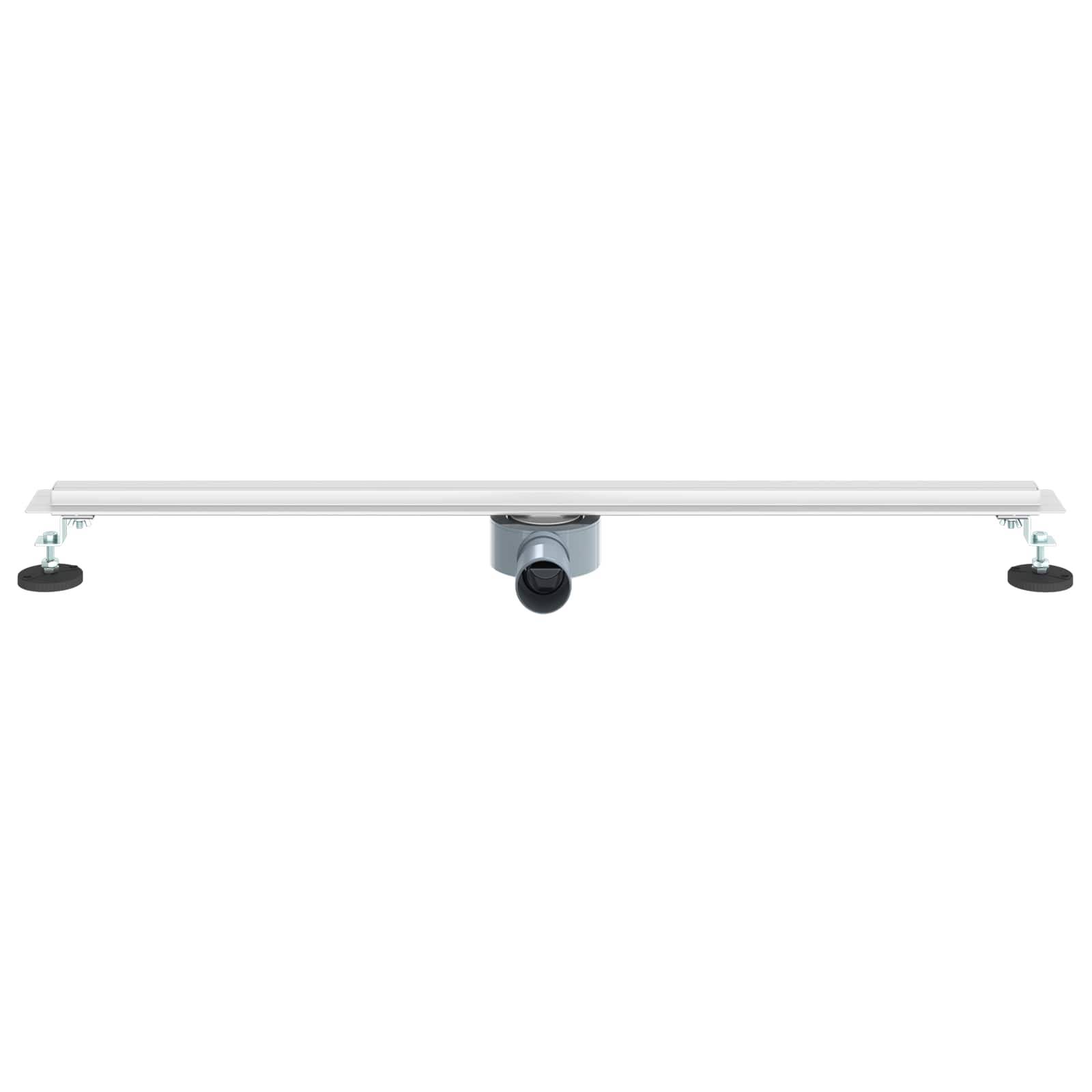 vidaXL 360° Duschablauf mit slim Modell Silber 90 cm Edelstahl 304