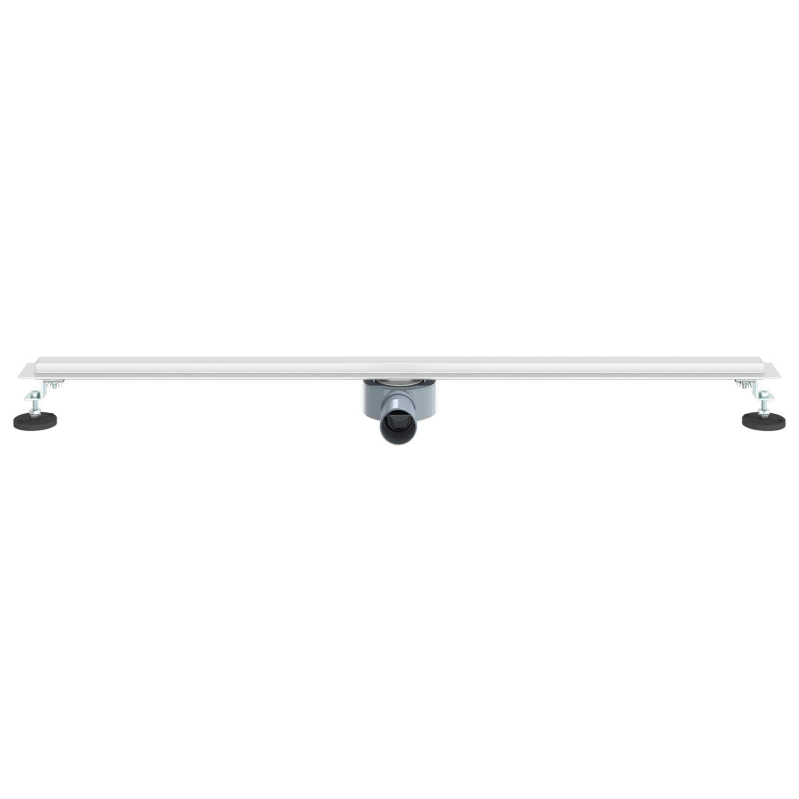 vidaXL 360° Duschablauf mit slim Modell Silber 100 cm Edelstahl 304