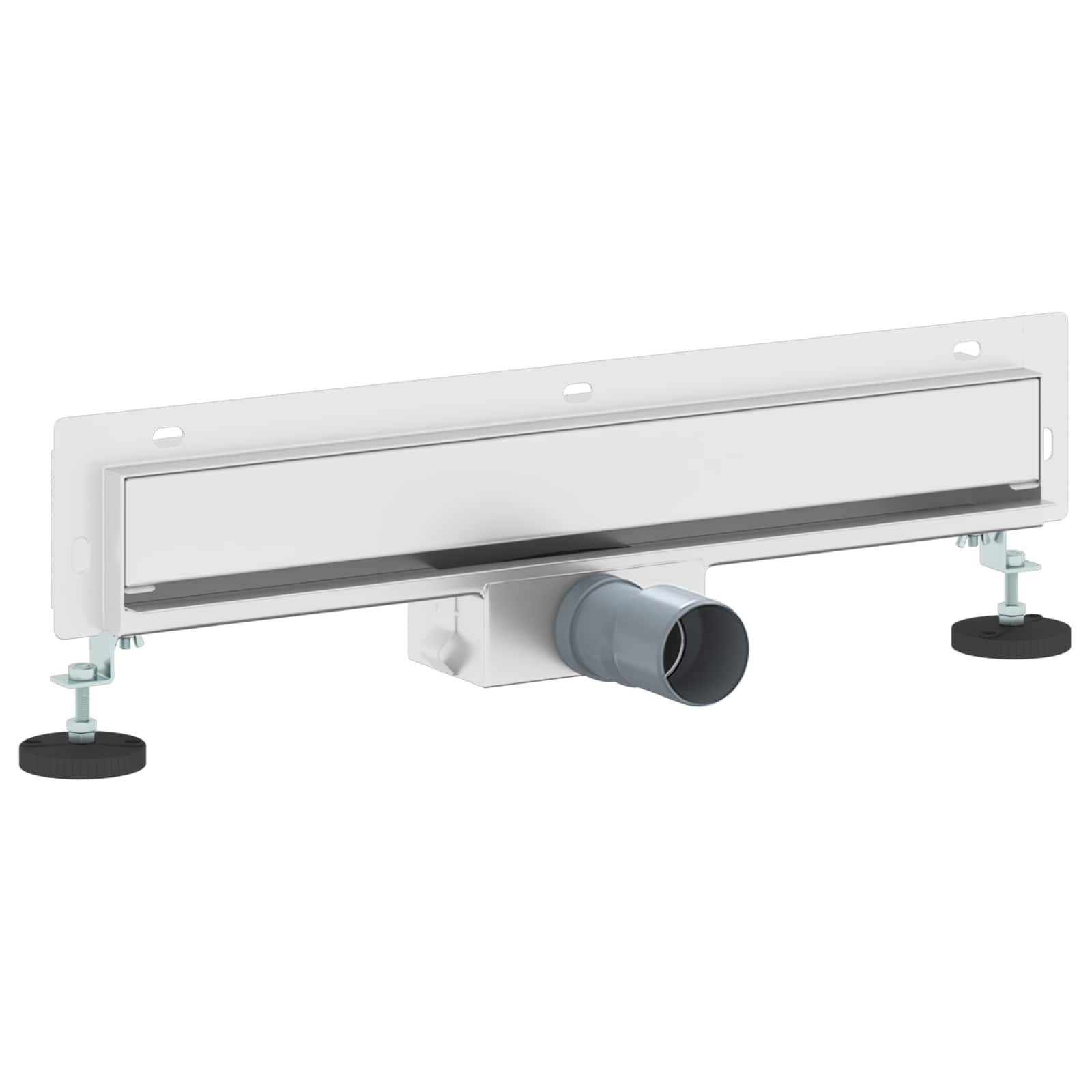 vidaXL Wandmontierter Duschablauf Silber 50 cm Edelstahl 304