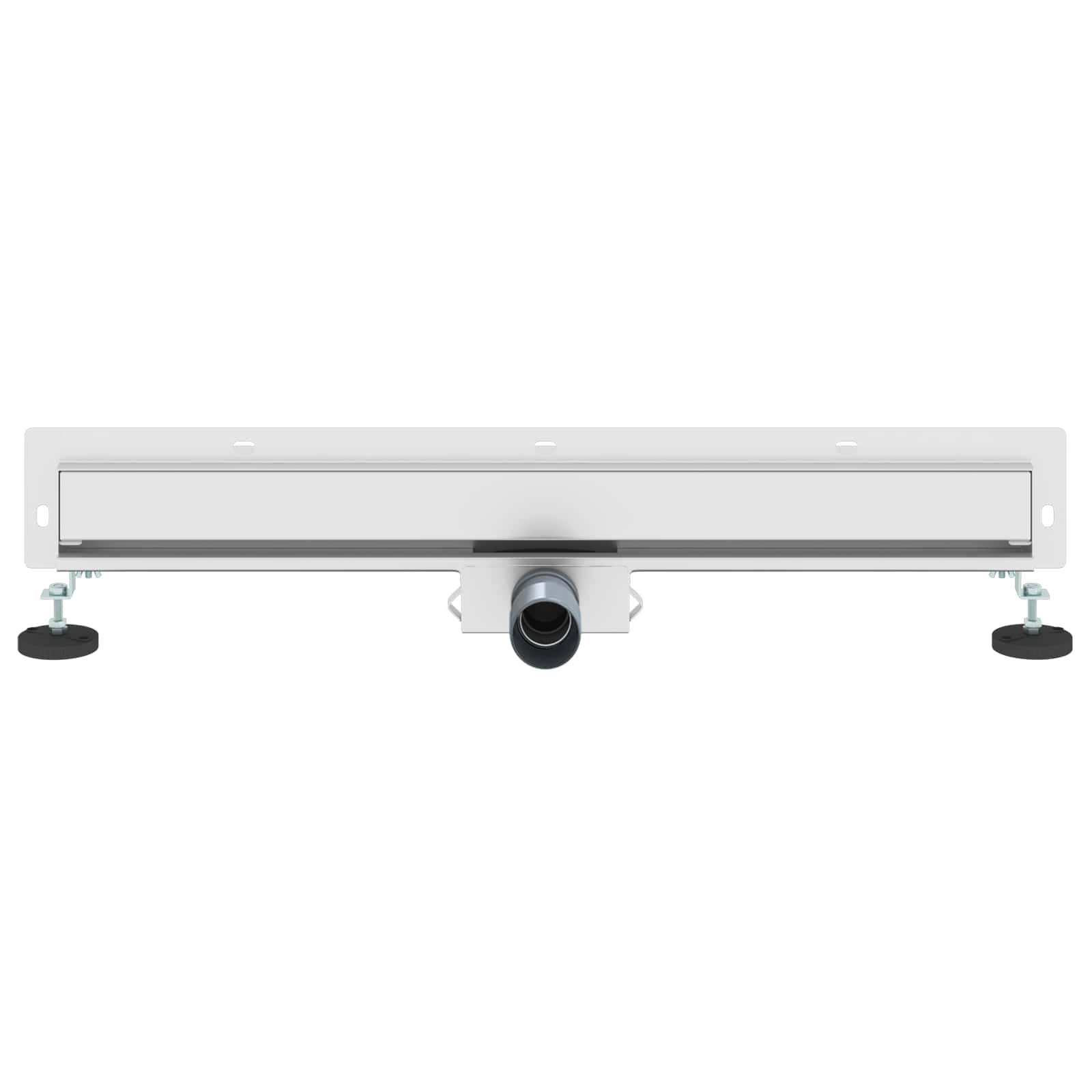 vidaXL Wandmontierter Duschablauf Silber 70 cm Edelstahl 304