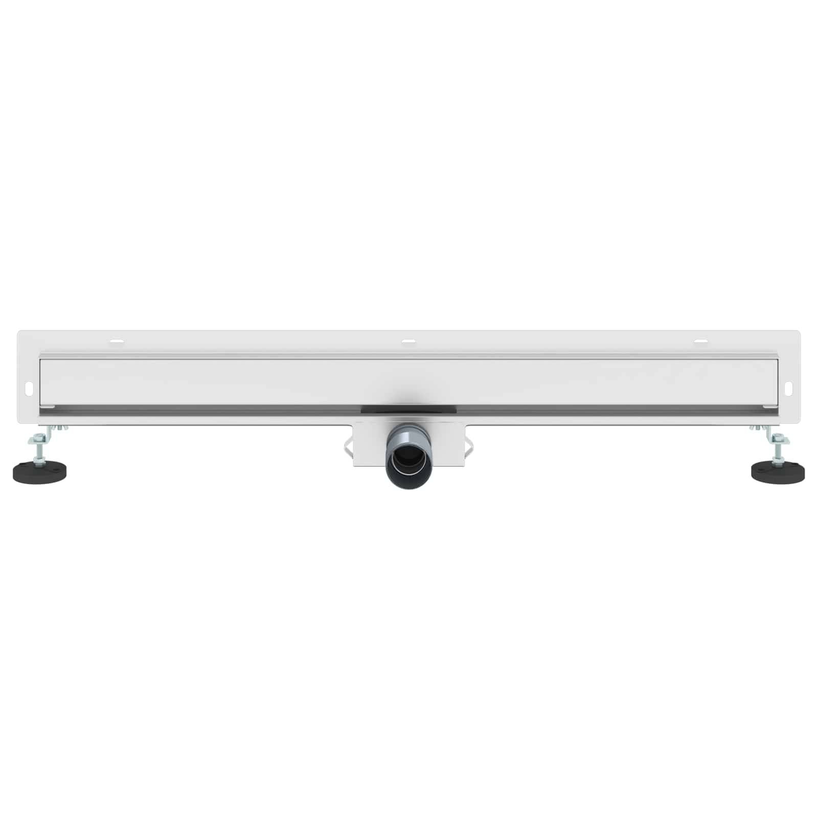 vidaXL Wandmontierter Duschablauf Silber 80 cm Edelstahl 304