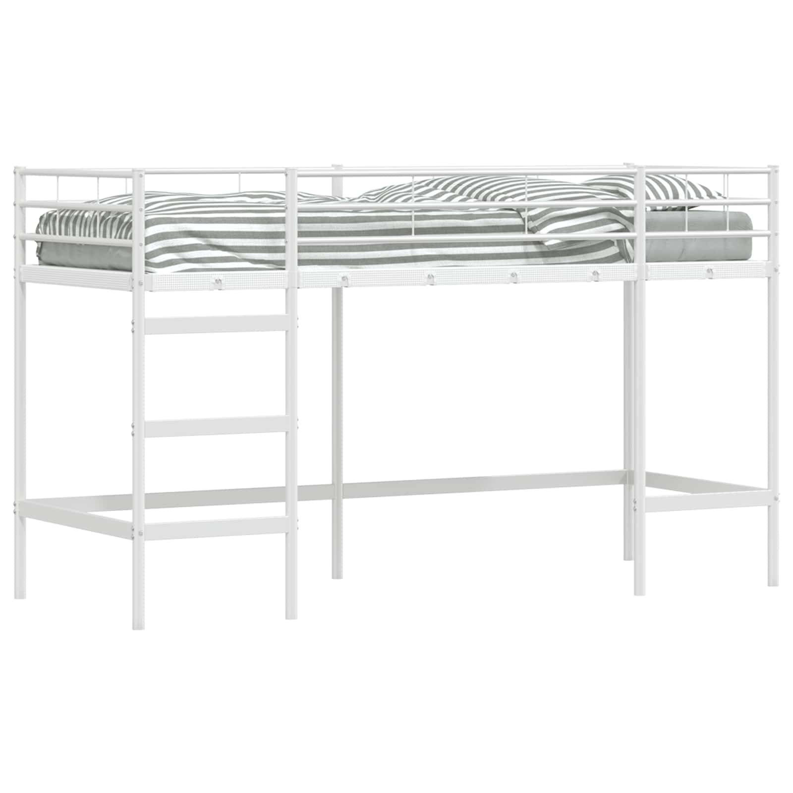 vidaXL Kinderloftbett Uni Weiß 100 x 190 cm Stahl