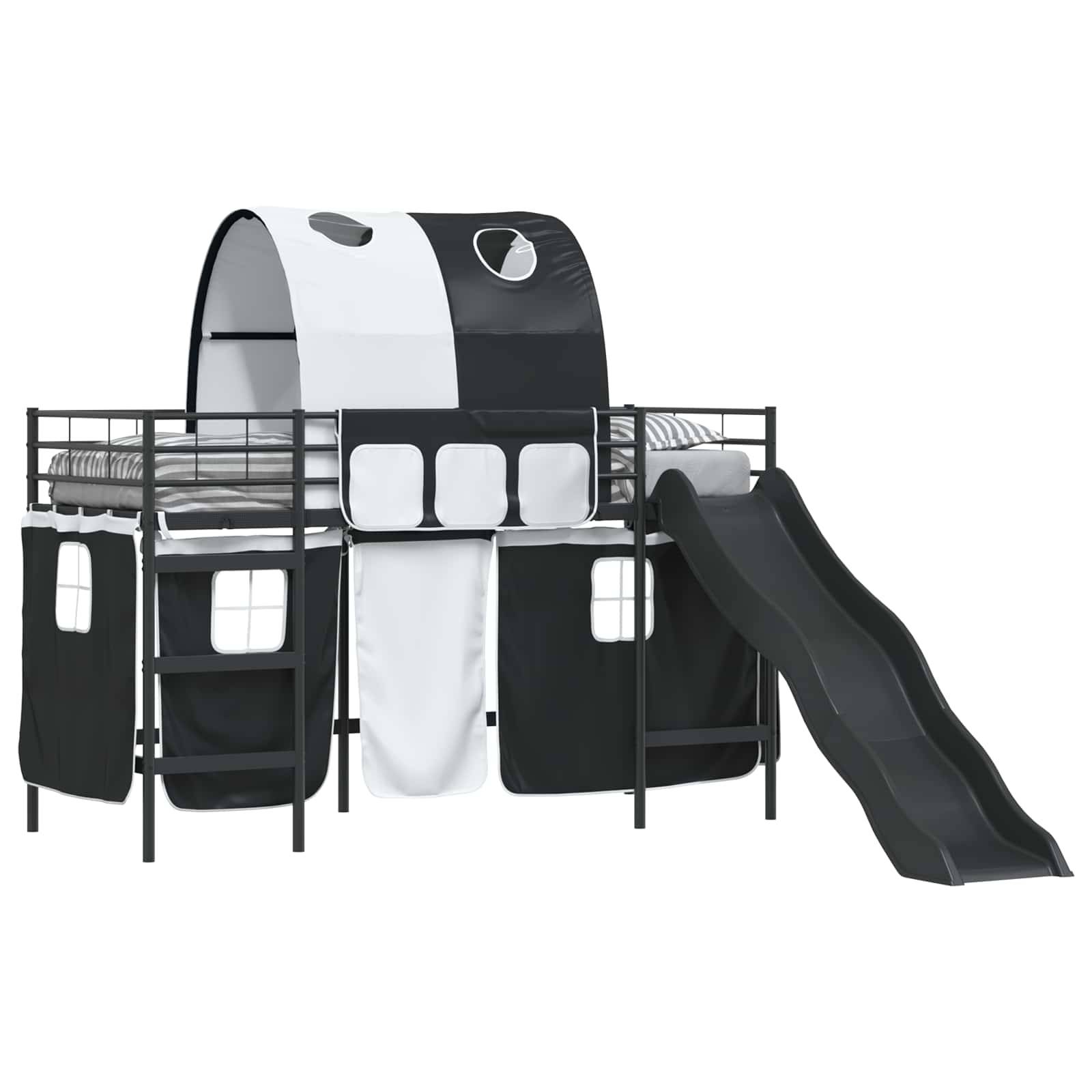 vidaXL Kinder-Etagenbett Schwarz 100 x 190 cm Metall