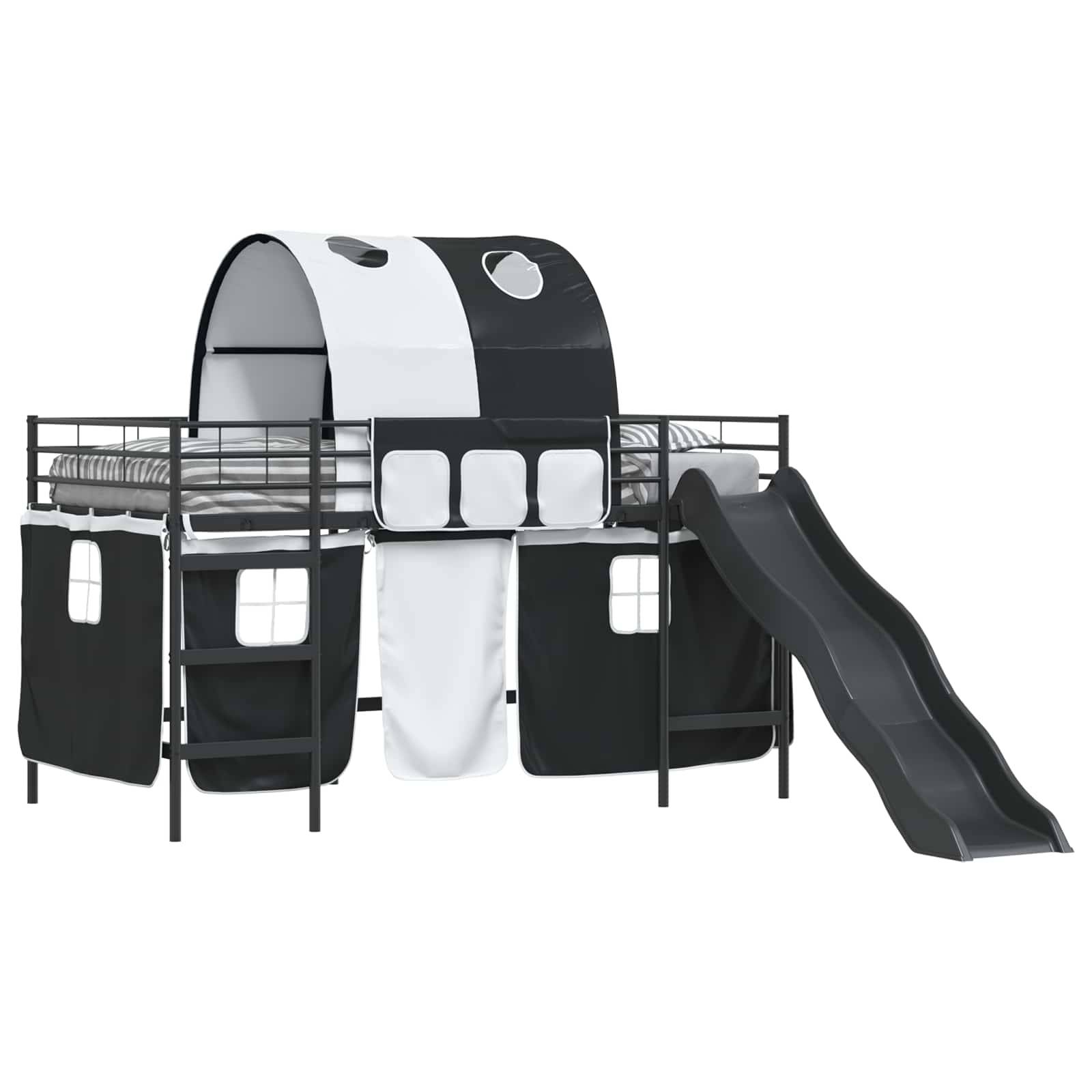 vidaXL Kinder-Etagenbett Schwarz 100 x 200 cm Metall