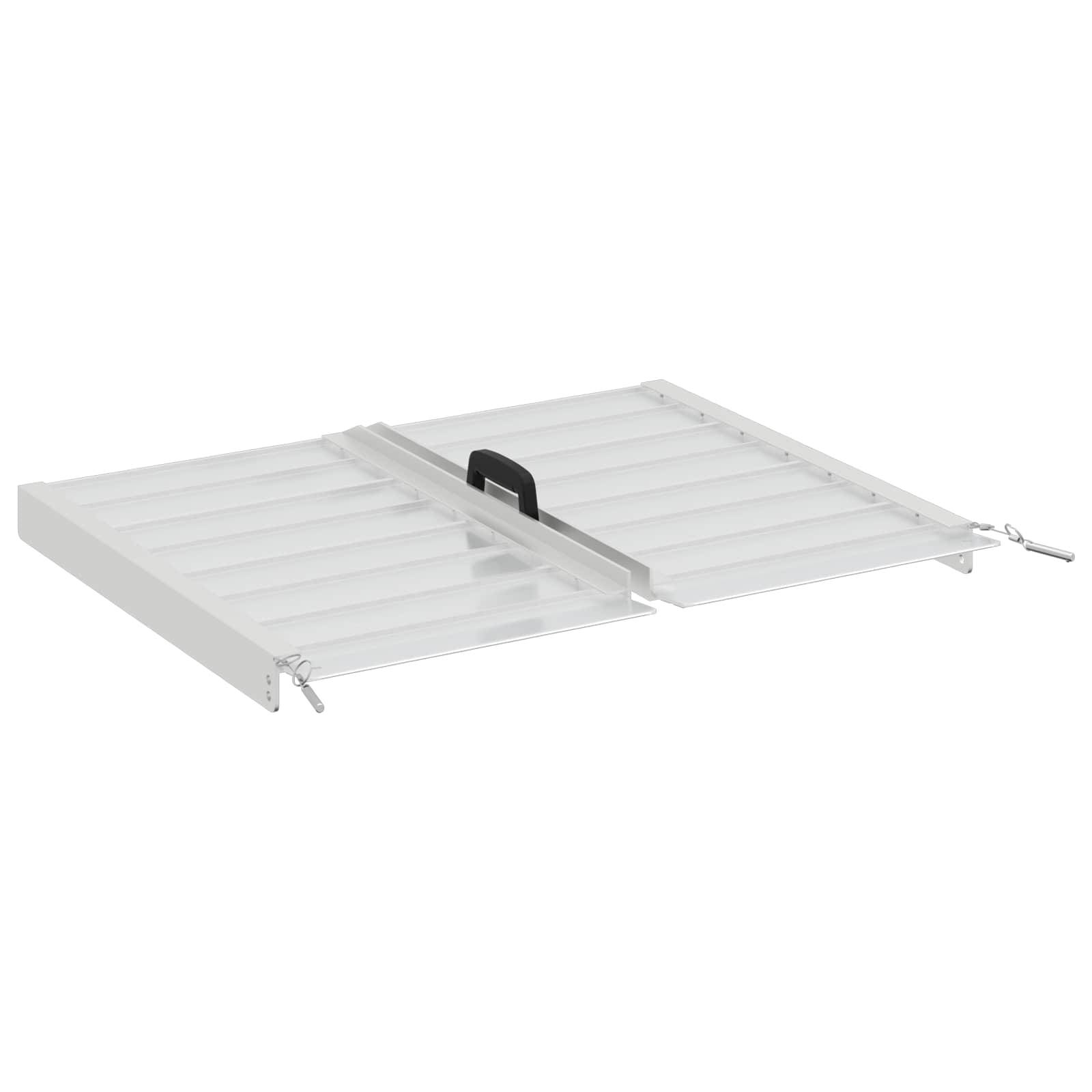 vidaXL Rampe für Rollstühle 270 kg Silber 62 x 73 x 5 cm Aluminium