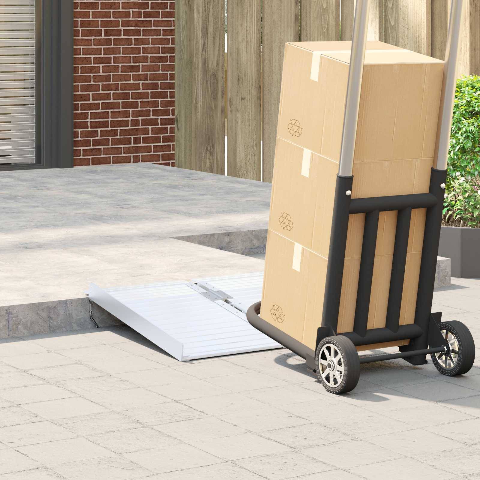 vidaXL Rampe für Rollstühle 270 kg Silber 62 x 73 x 5 cm Aluminium