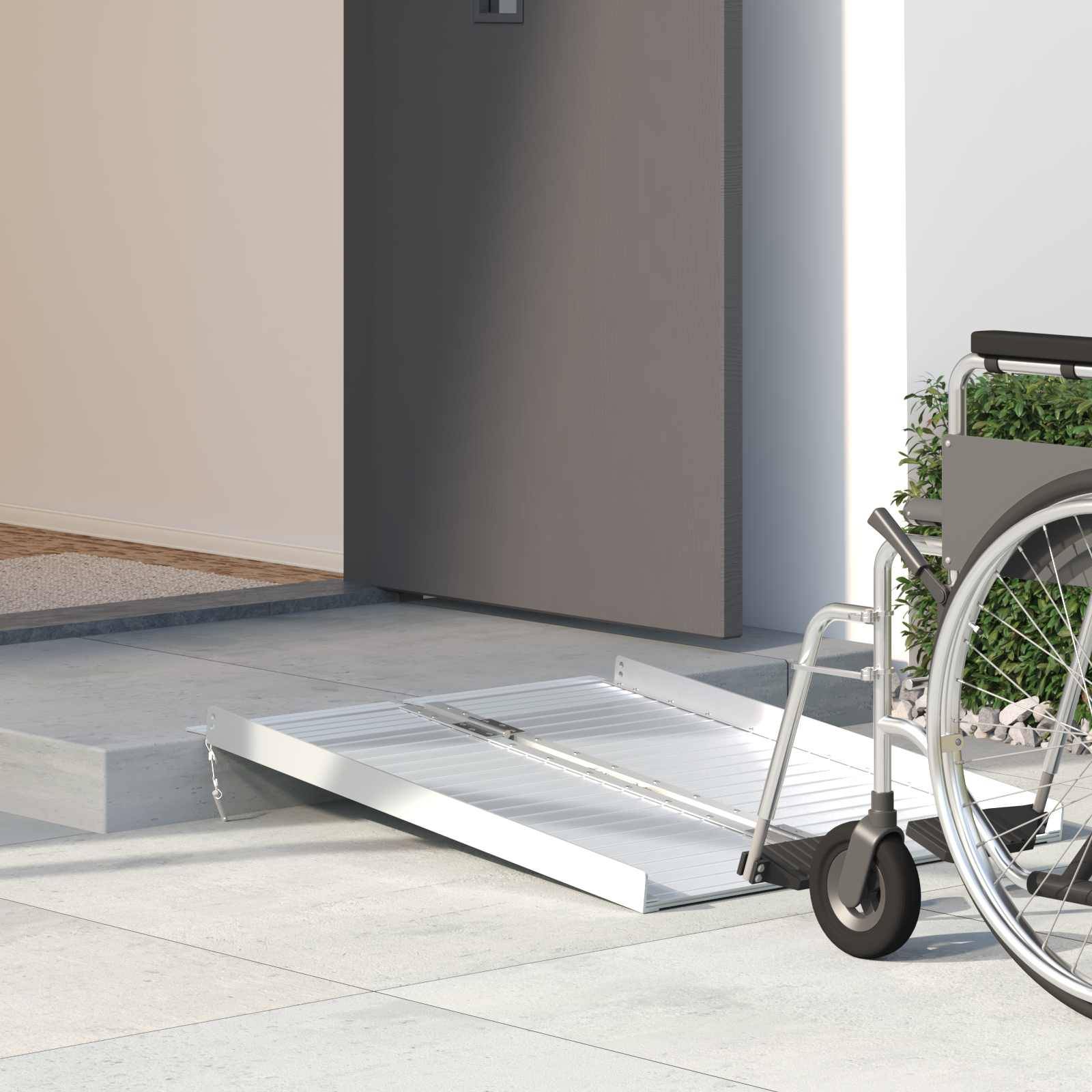 vidaXL Rampe für Rollstühle 270 kg Silber 270 kg Aluminium