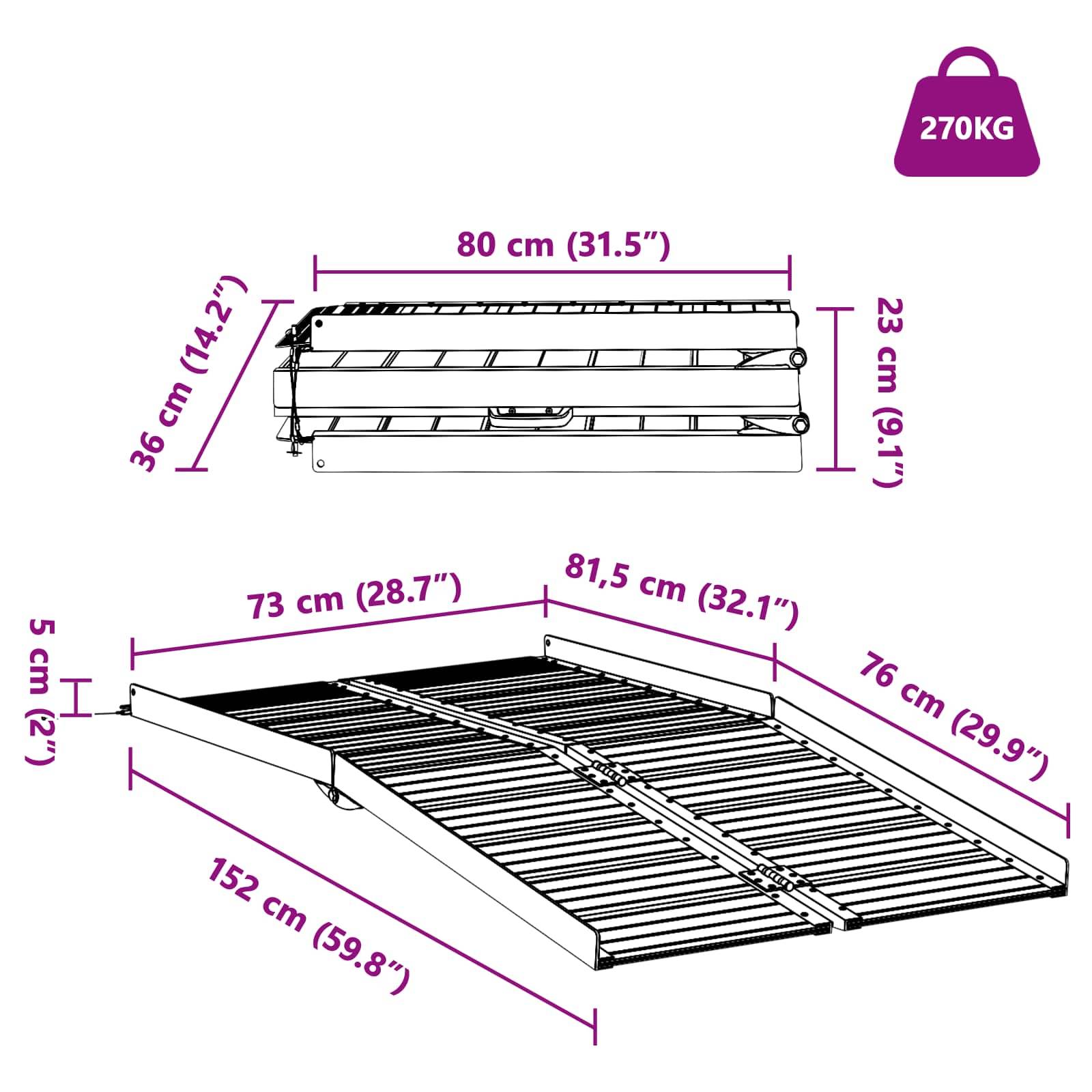 Metallbettrahmen Maße: Breite 73 cm (28,7