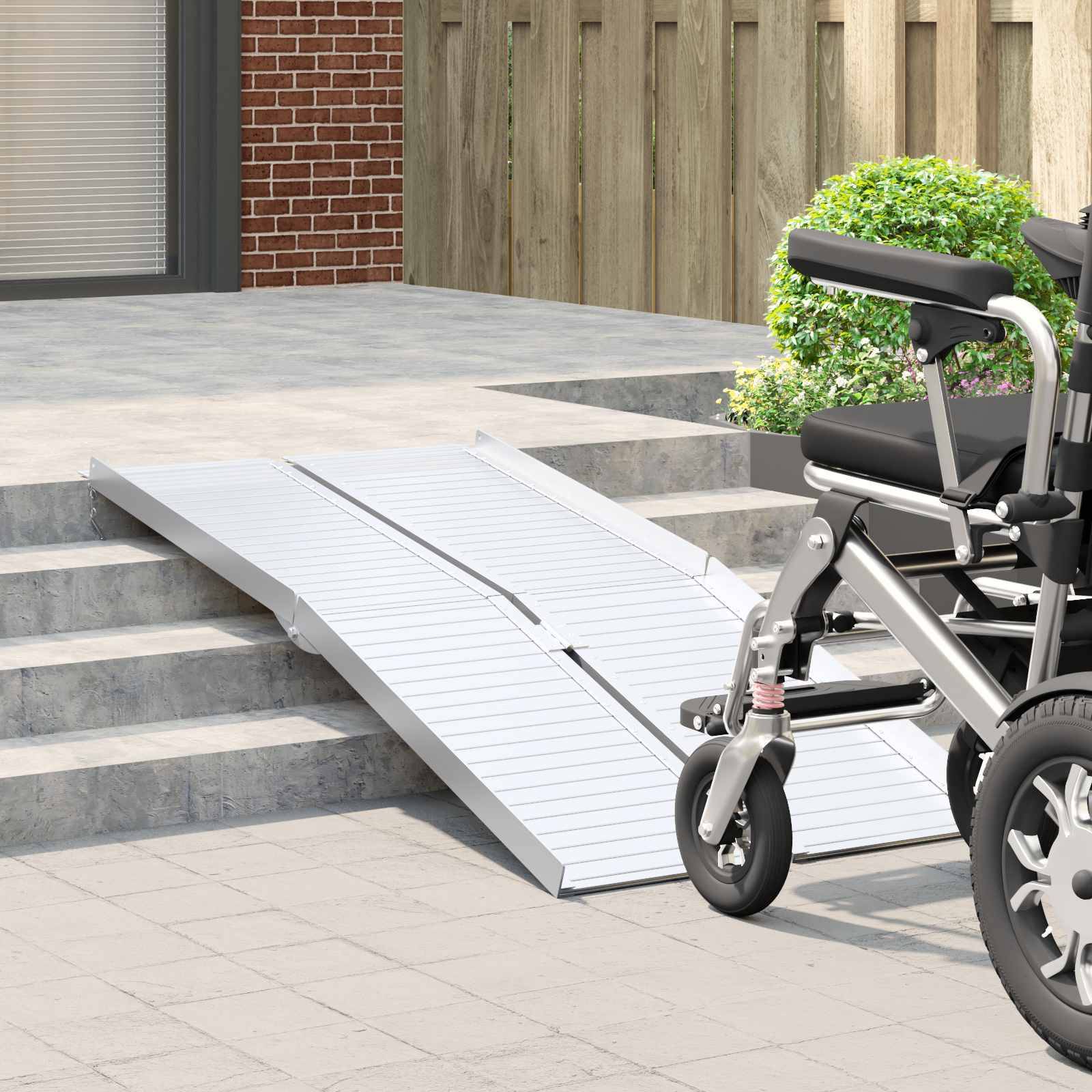 vidaXL Rampe für Rollstühle 270 kg Silber 270 kg Aluminium