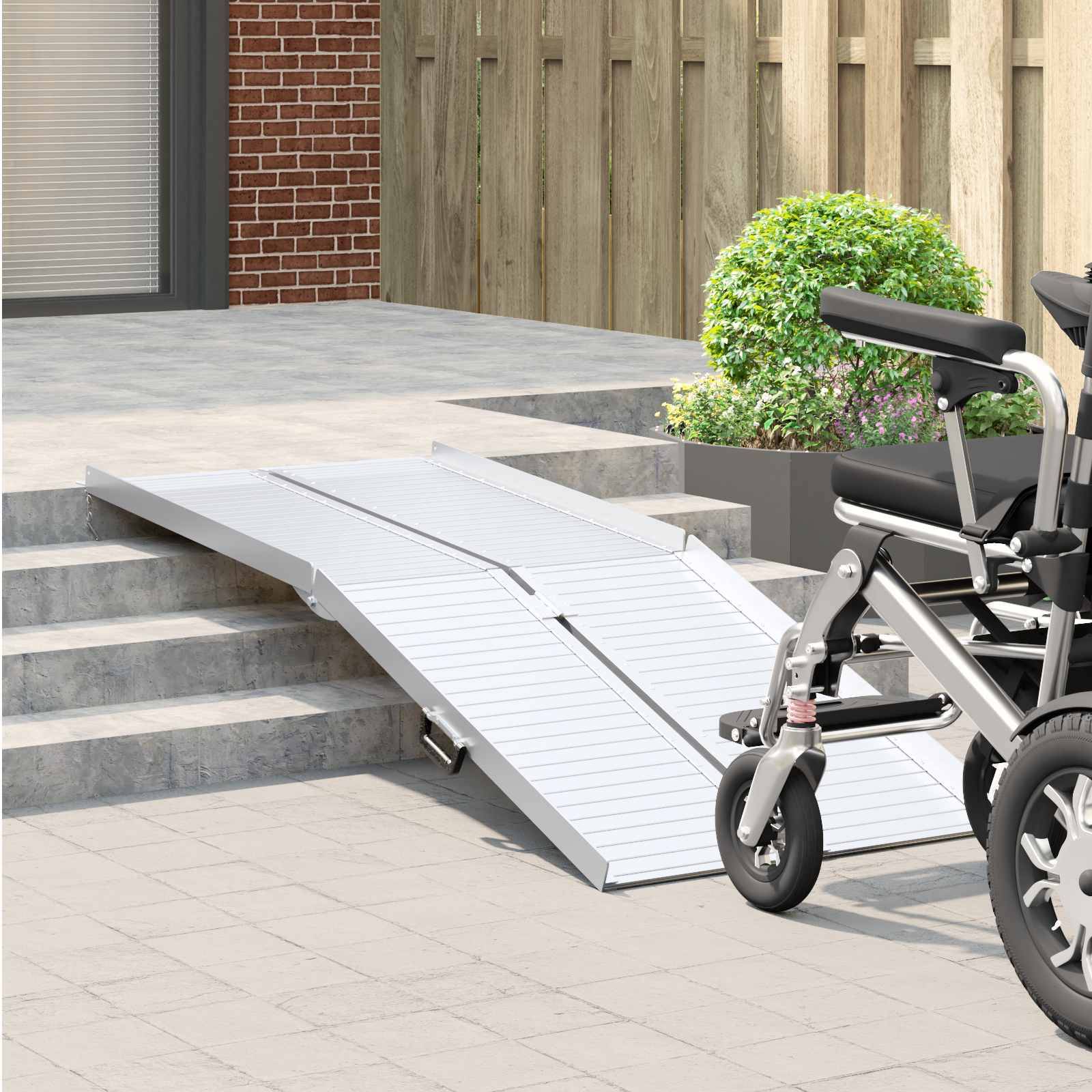 vidaXL Rampe für Rollstühle 270 kg Silber 270 kg Aluminium