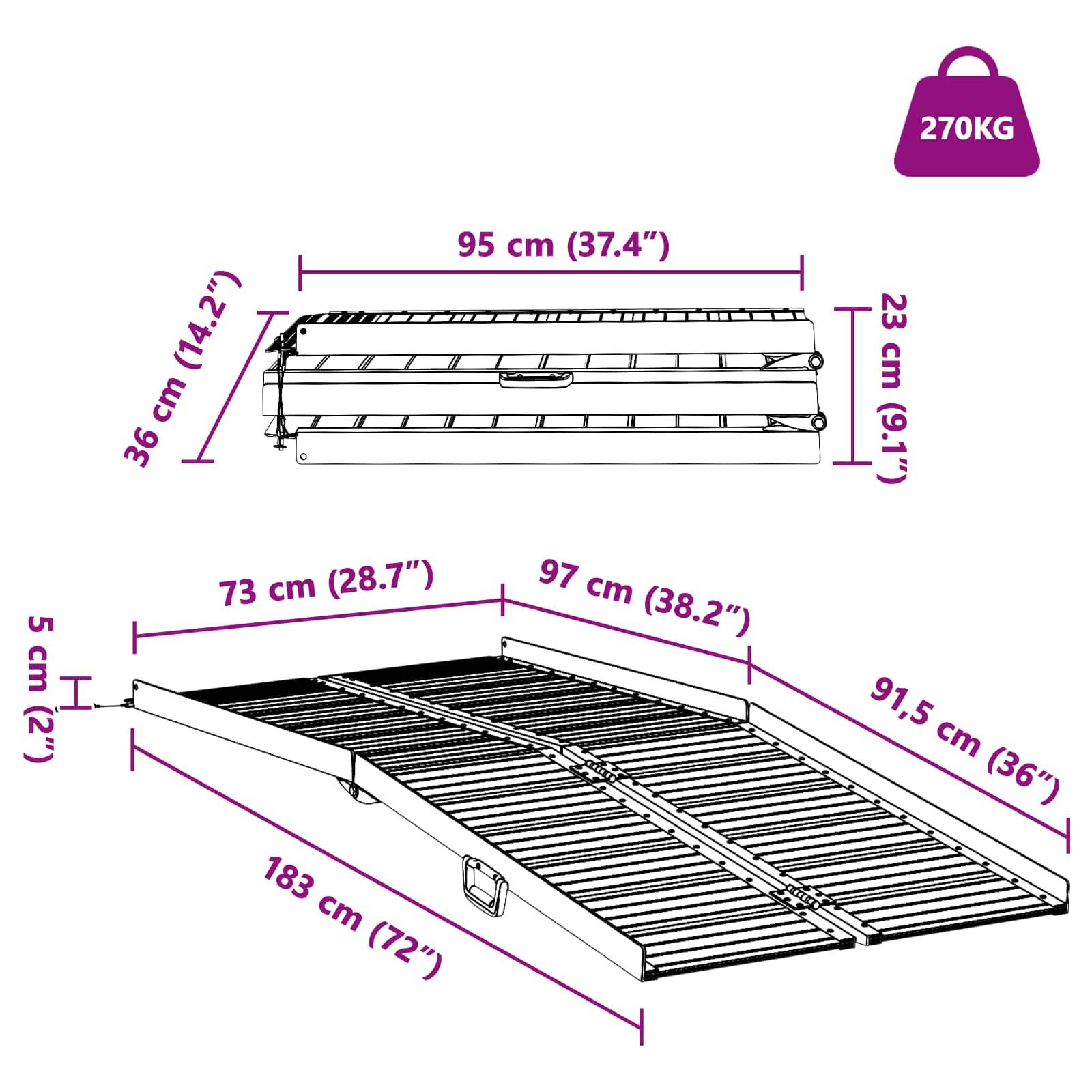 Metallbettrahmen Abmessungen: 183 cm (72