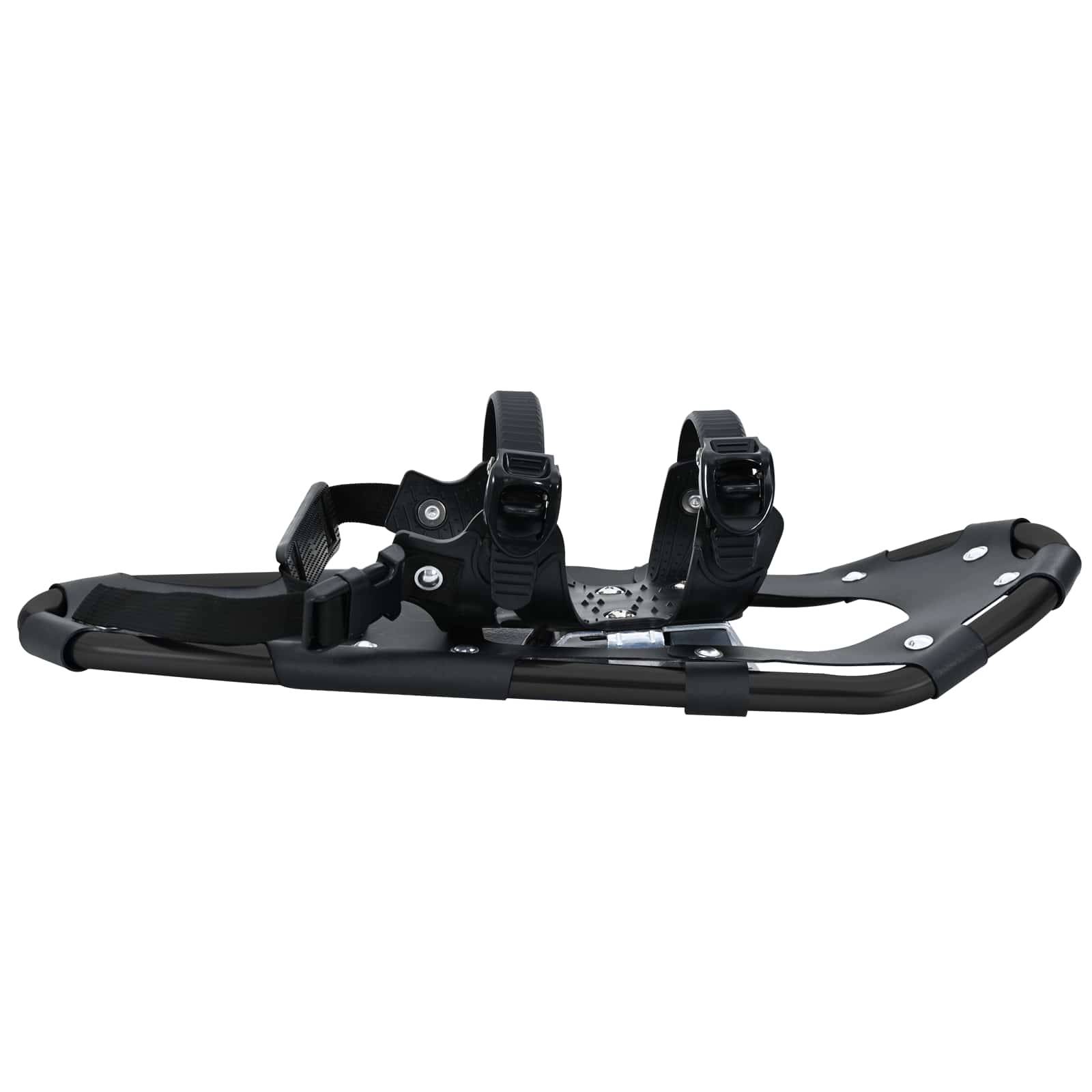 vidaXL 3 in 1 Schneeschuhe mit Wanderstöcken Schwarz 53 x 21 cm