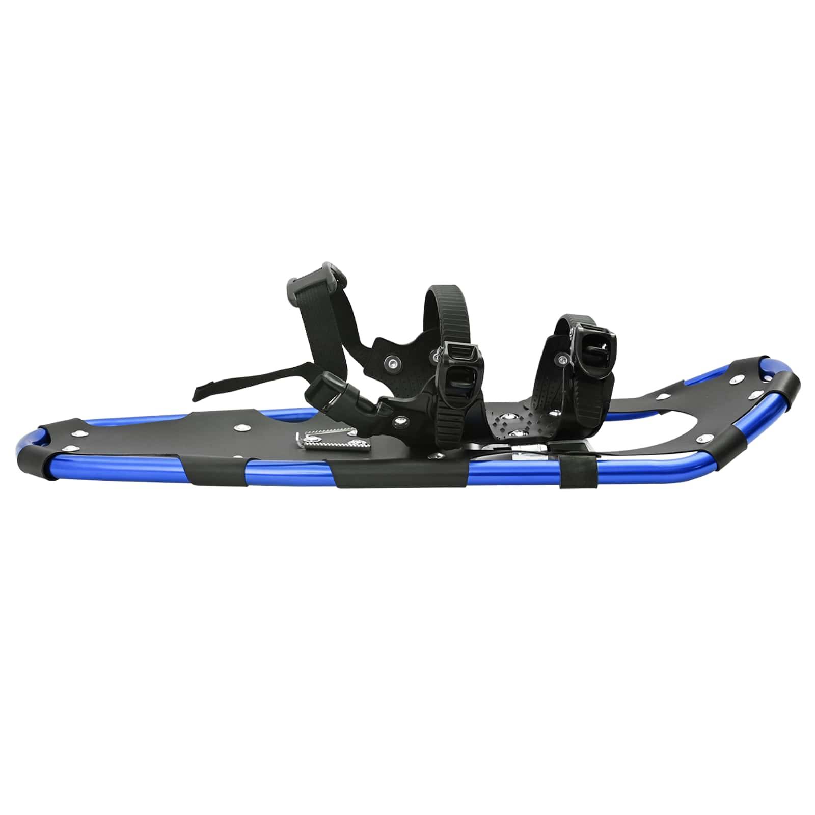 vidaXL 3 in 1 Schneeschuhe mit Wanderstöcken Blau und Schwarz