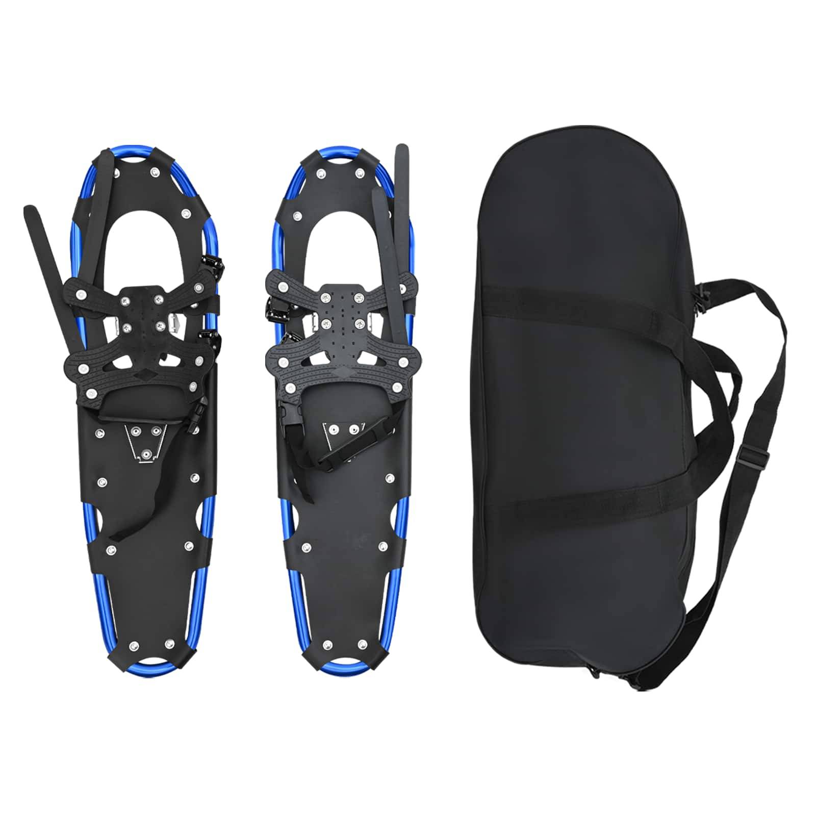 vidaXL 3 in 1 Schneeschuhe Blau und Schwarz 78,5 x 22 cm