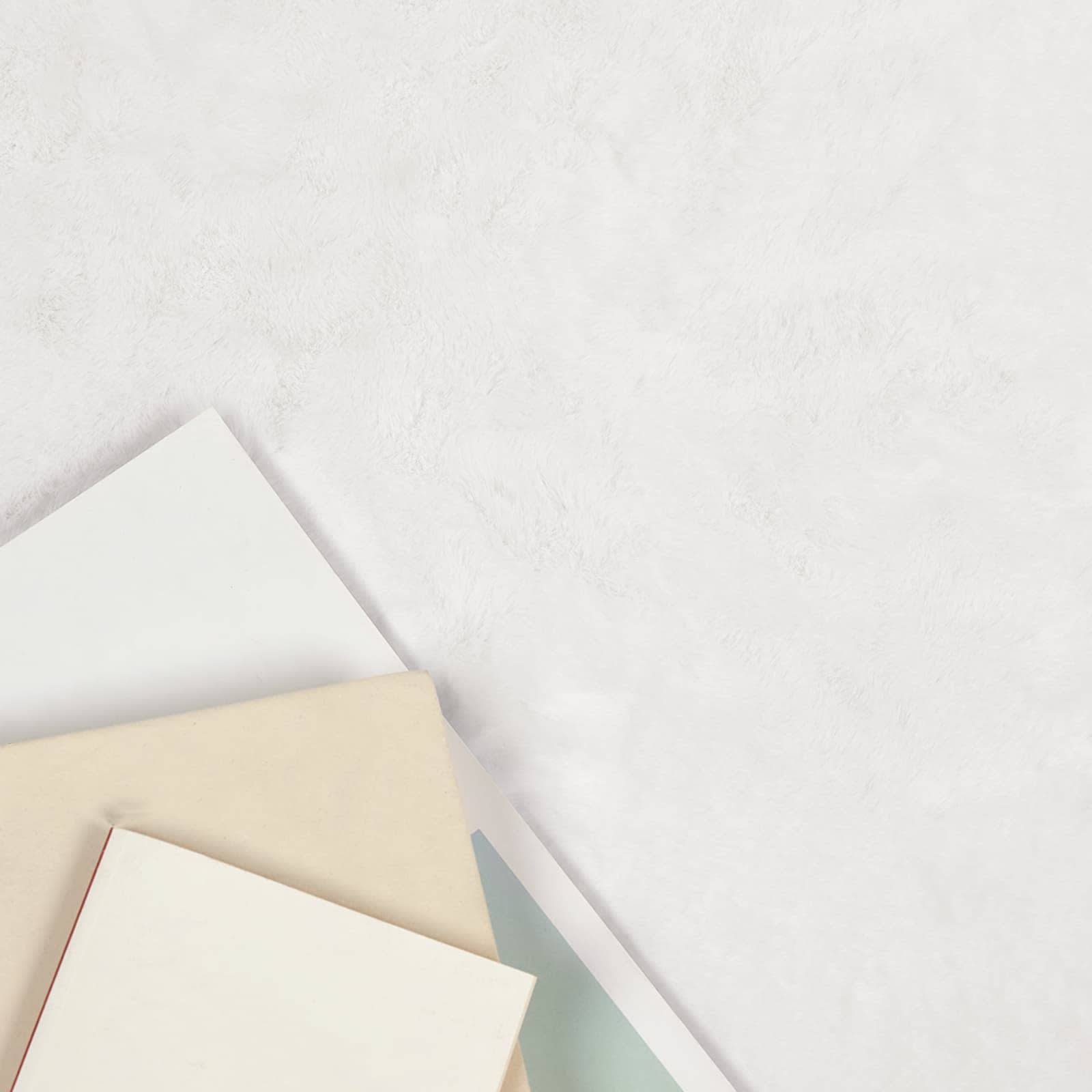 vidaXL Rutschfester Teppich aus Kunstkaninchenfell OLITE Weiß