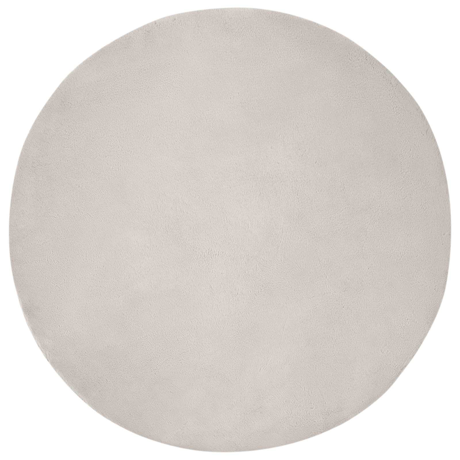 vidaXL Rutschfester Teppich aus Kunstkaninchenfell OLITE Beige Ø 80 cm
