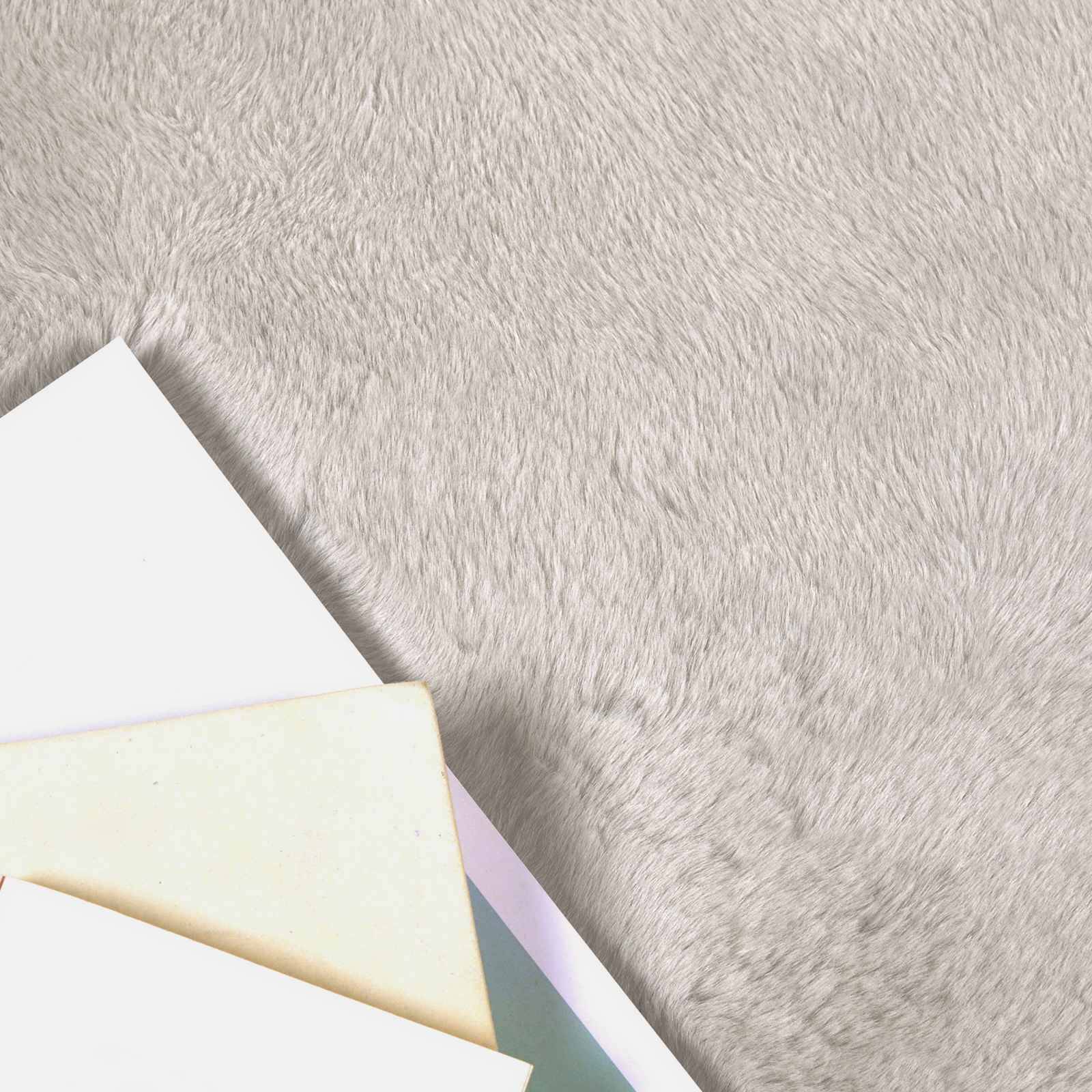 vidaXL Rutschfester Teppich aus Kunstkaninchenfell OLITE Beige Ø 80 cm