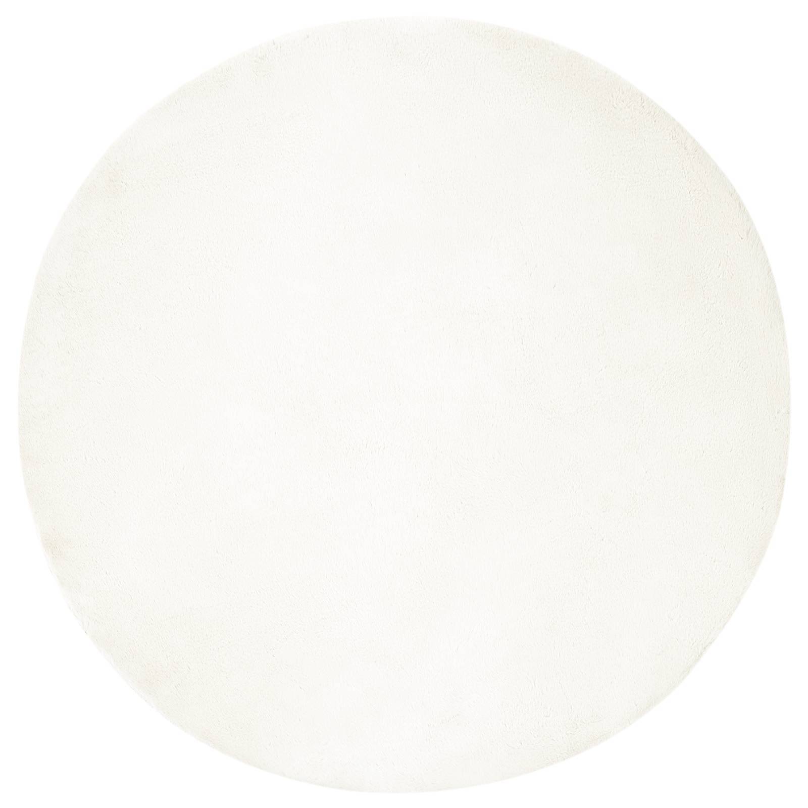 Eine runde, weiße, flache Oberfläche, die einem einfachen Diskus oder Kreis ähnelt.
