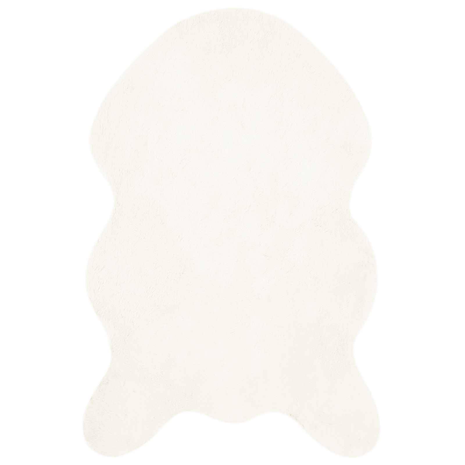 vidaXL Rutschfester Teppich aus Kunstkaninchenfell OLITE Creme