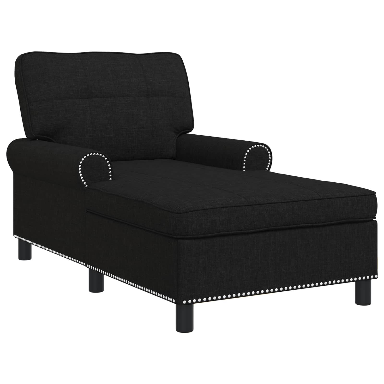 vidaXL Lounge-Liege mit Kissen Schwarz 91 x 157 x 91 cm Stoff