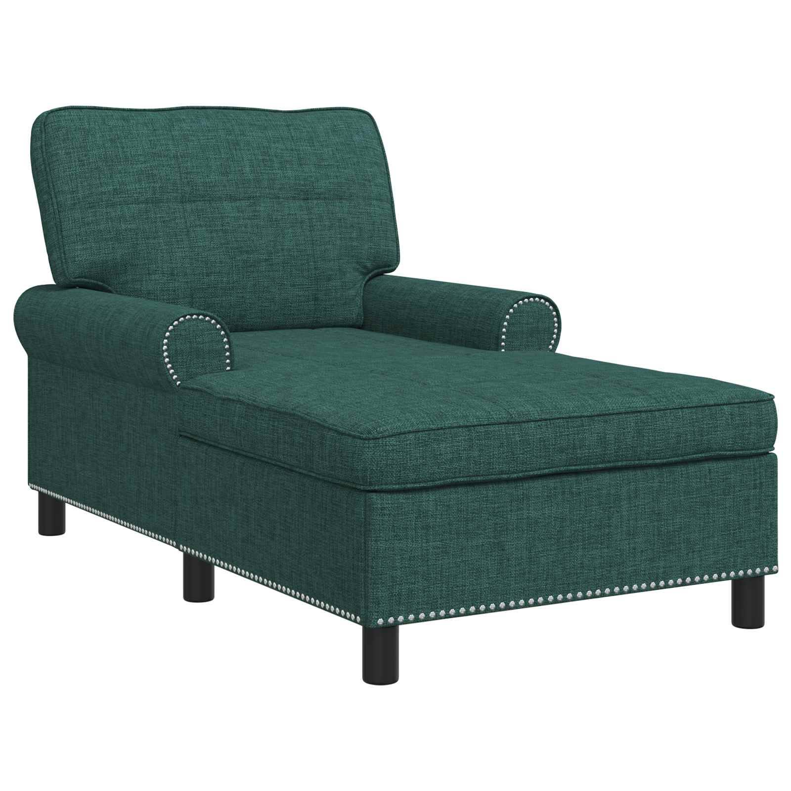 vidaXL Lounge-Liege mit Kissen Dunkelgrün 91 x 157 x 91 cm Stoff