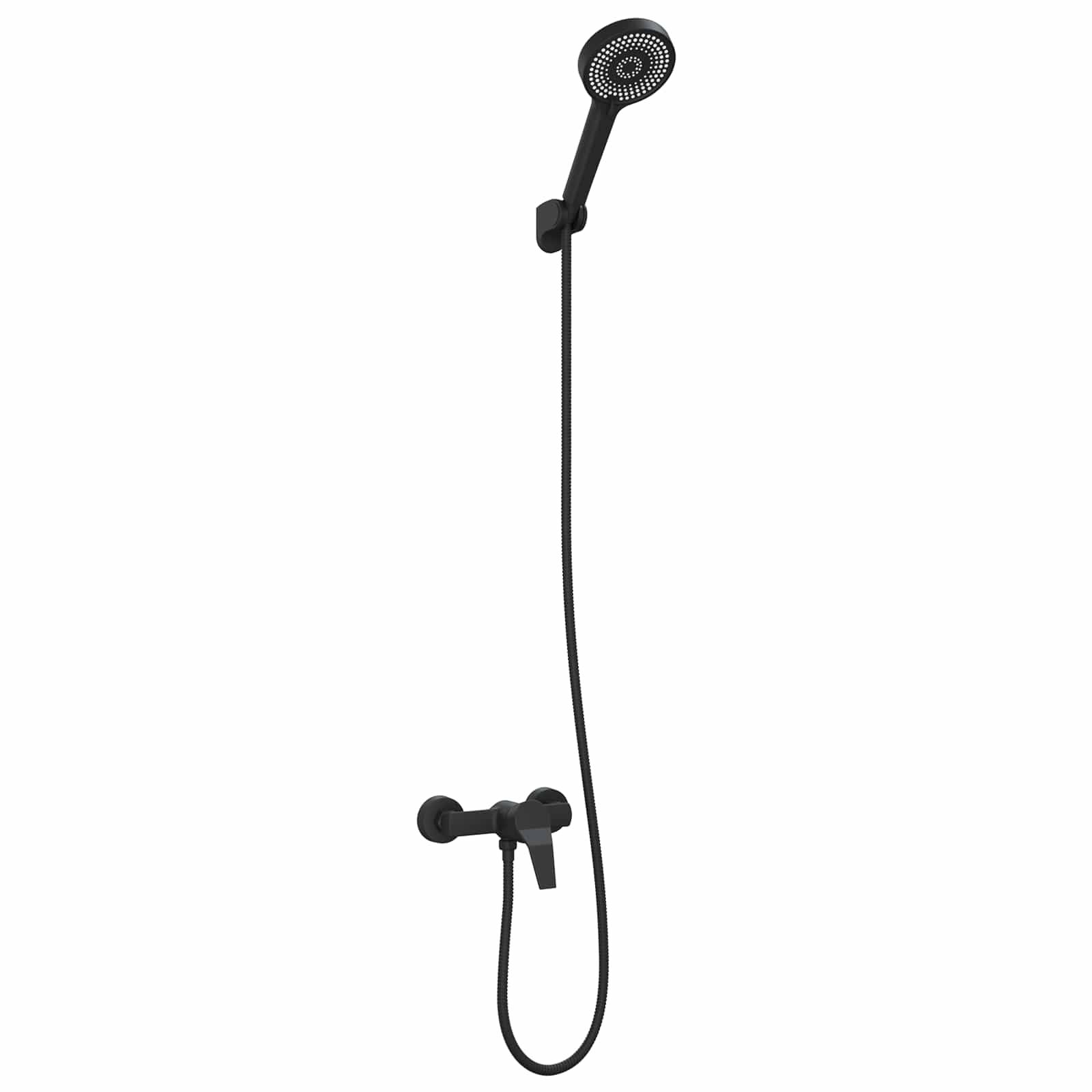 vidaXL Duschkopf Set Schwarz G 1 / 2 Zoll Messing