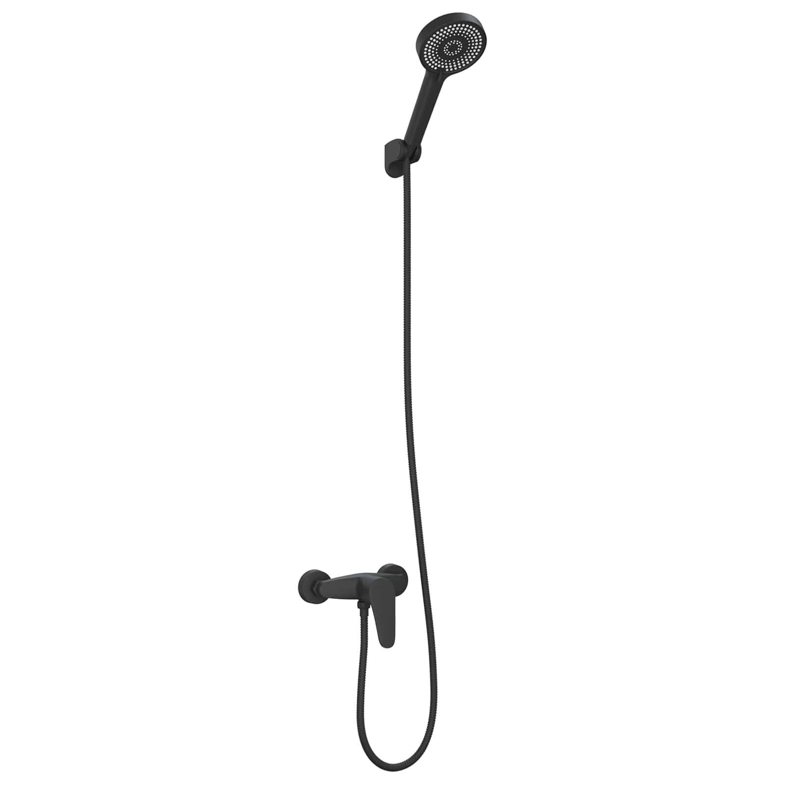 vidaXL Duschkopf Set Schwarz G 1 / 2 Zoll