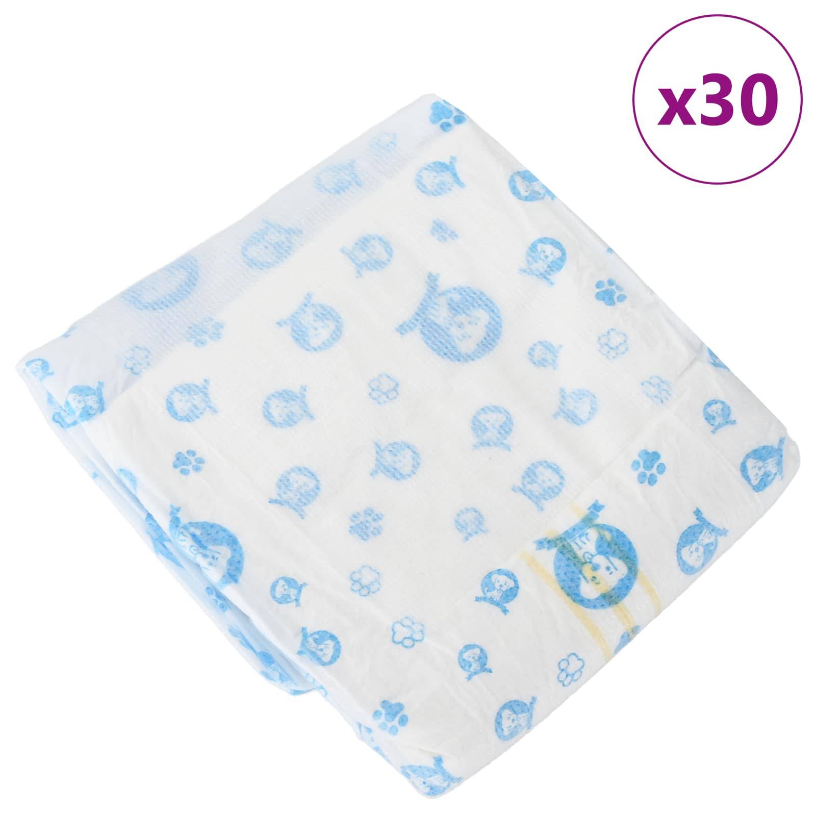 vidaXL Einweg-Hundewindel für Rüden 30 pcs Weiß XS