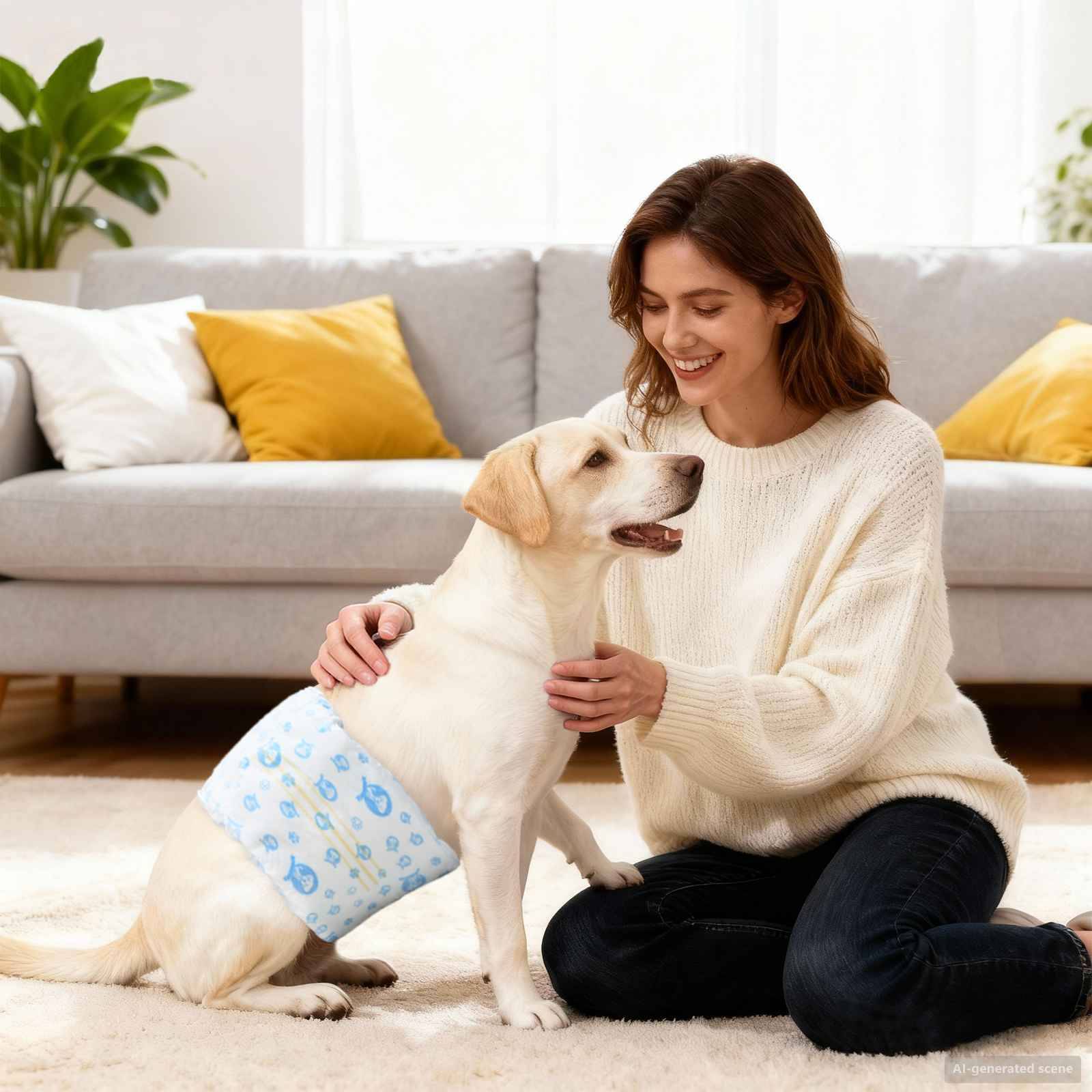 vidaXL Einweg-Hundewindel für Rüden 30 pcs Weiß S