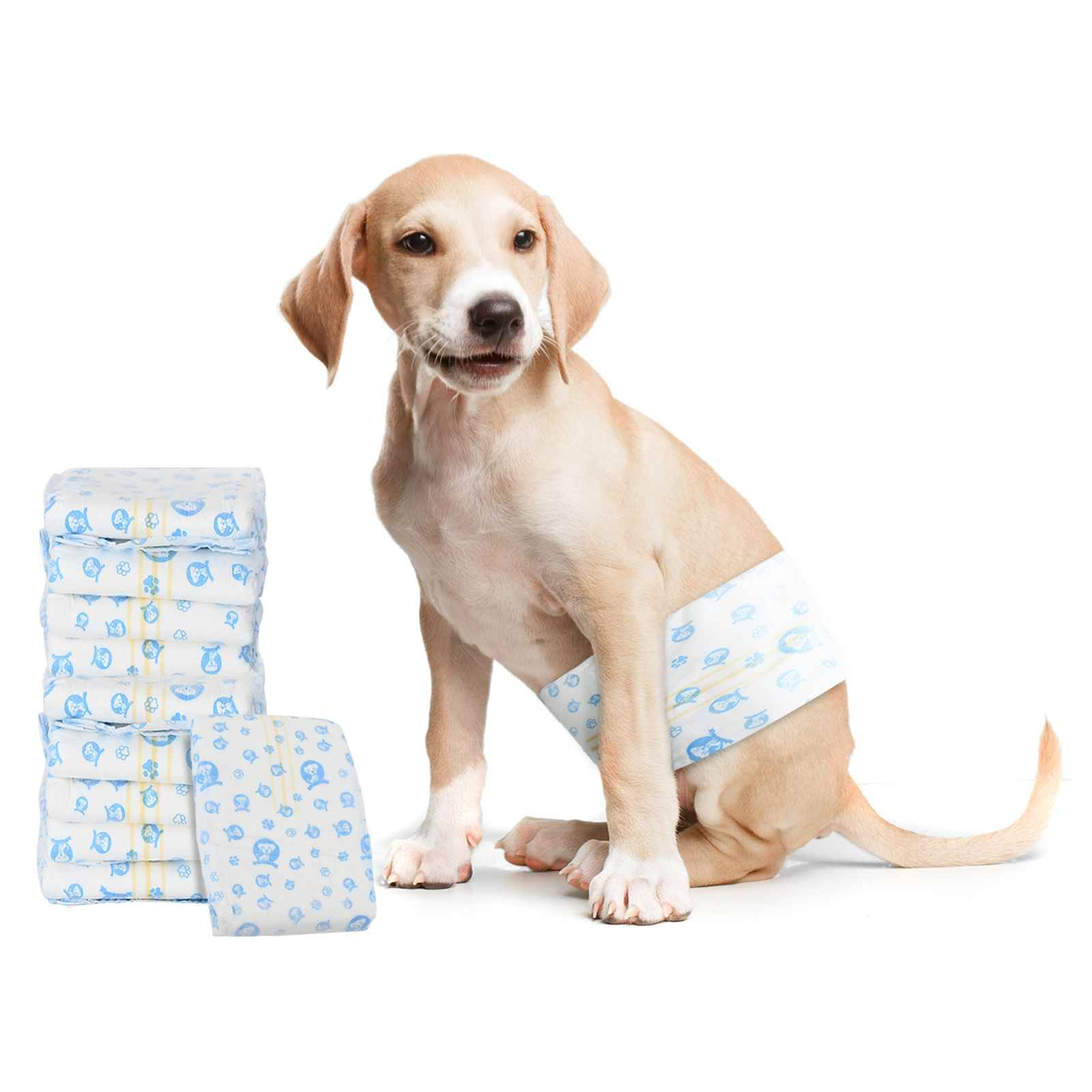 vidaXL Einweg-Hundewindel für Rüden 30 pcs Weiß S