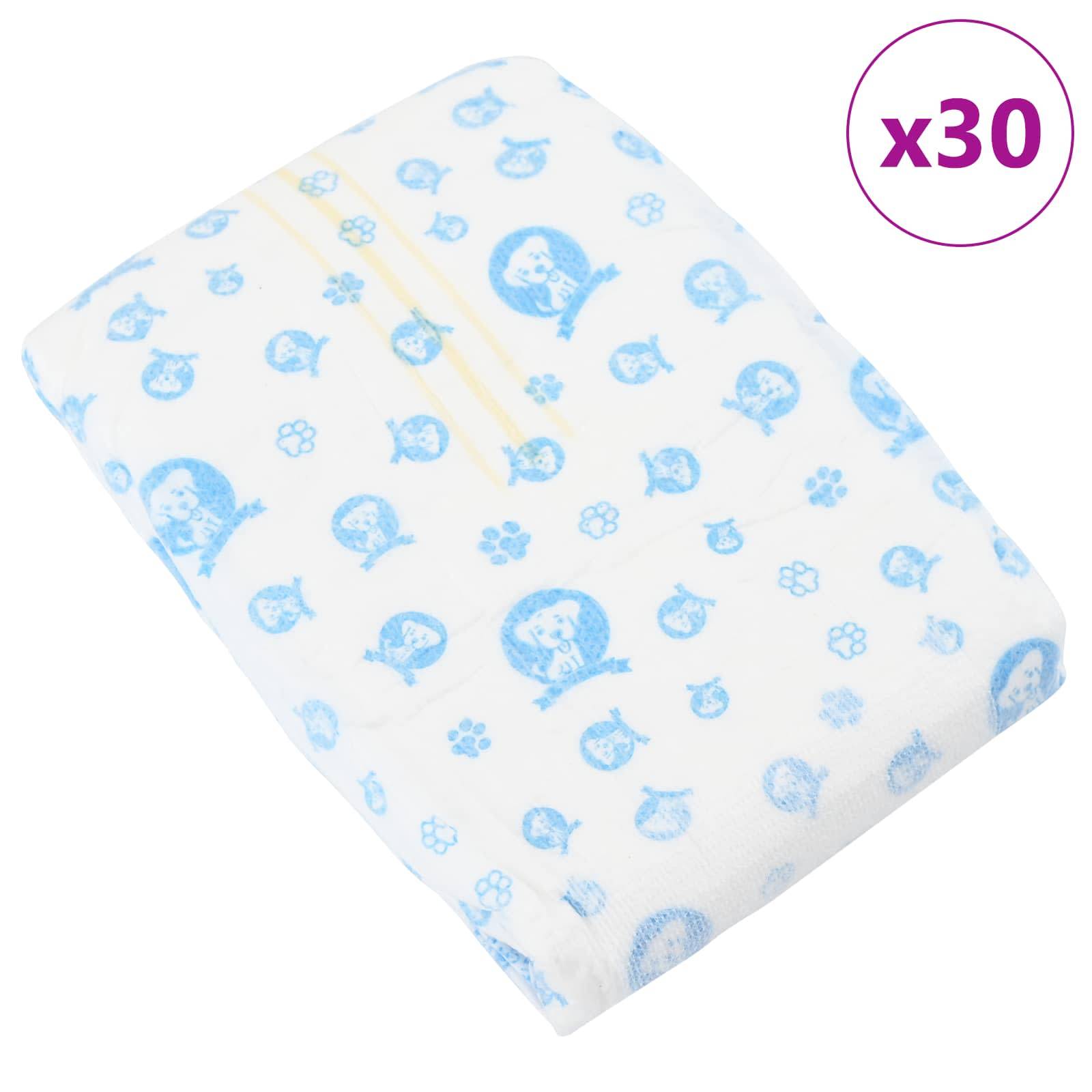 vidaXL Einweg-Hundewindel für Rüden 30 pcs Weiß S