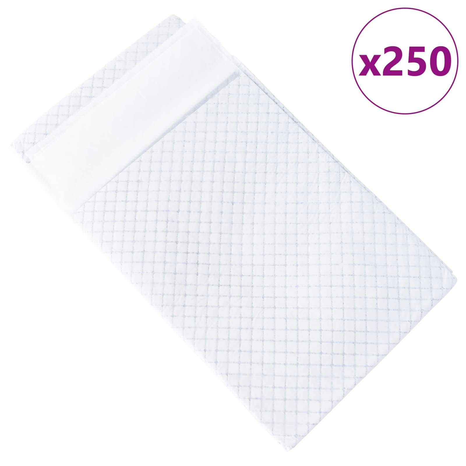 Ein Stapel von 250 weißen Einwegblättern mit Rastermustern, die für Hygiene- oder medizinische Zwecke verwendet werden.