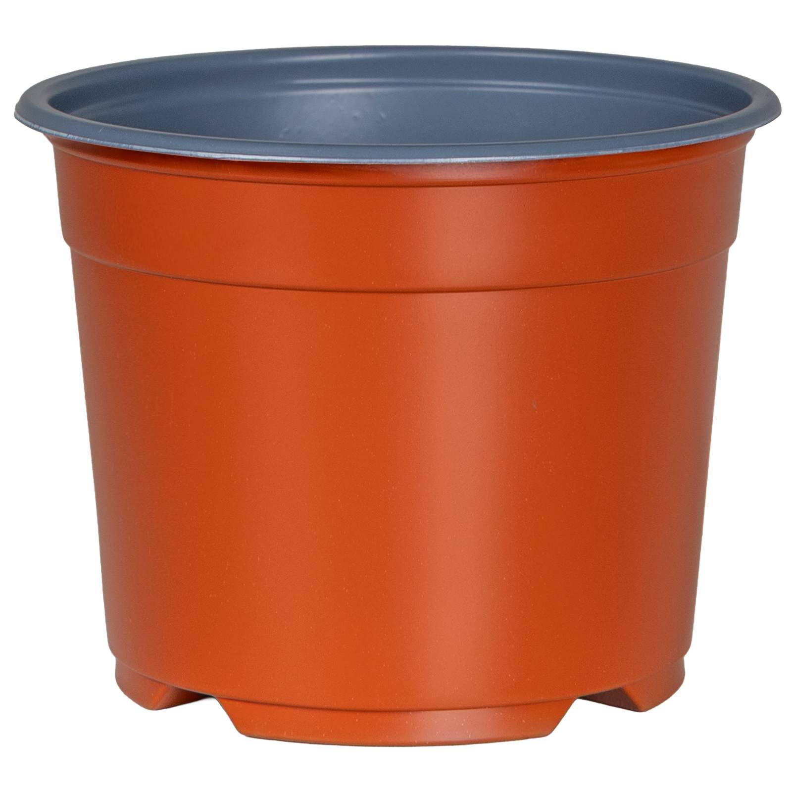 vidaXL Runder Blumentopf 50 pcs Terrakotta Ø 15 x 12,5 cm Kunststoff