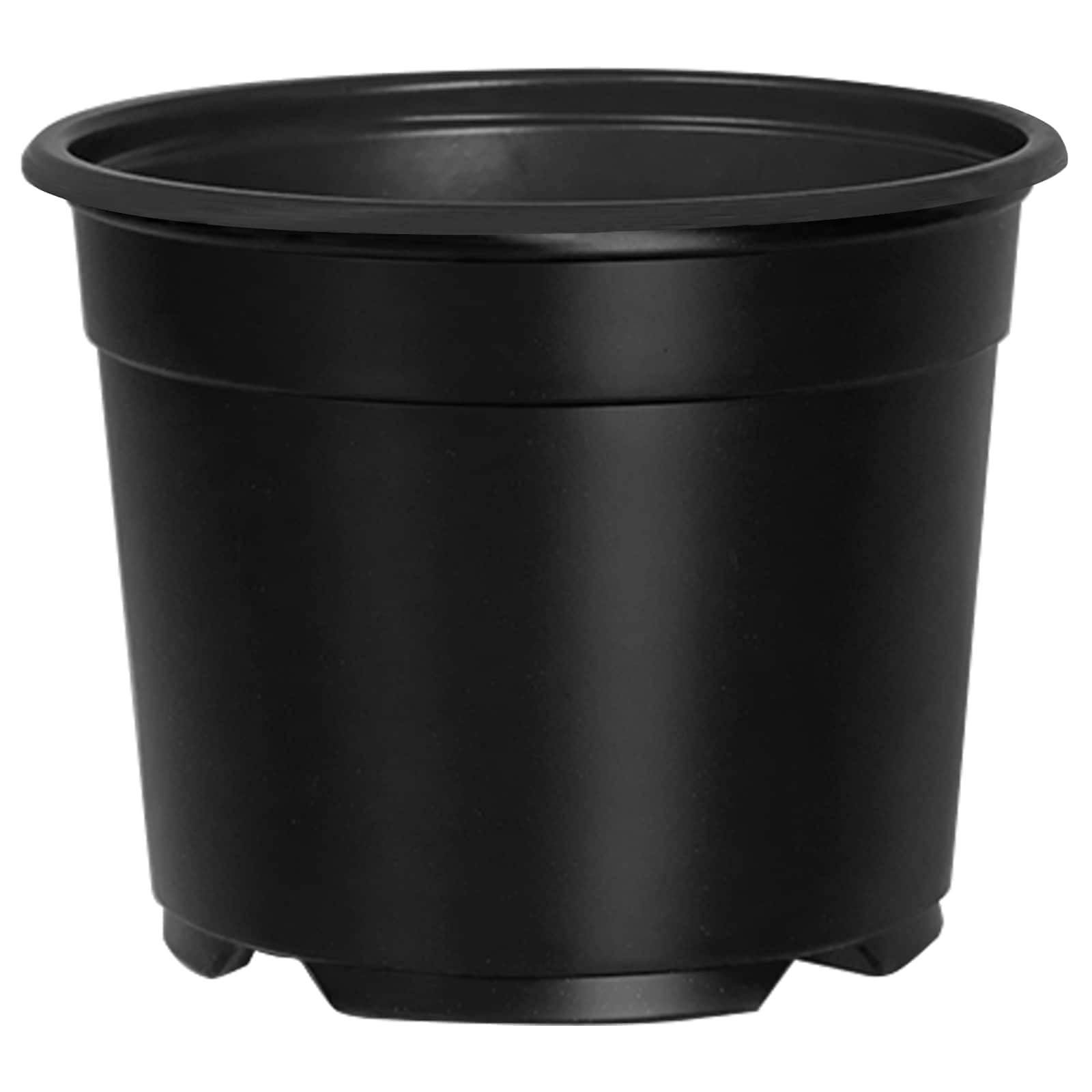 vidaXL Runder Blumentopf 50 pcs Schwarz Ø 15 x 12,5 cm Kunststoff