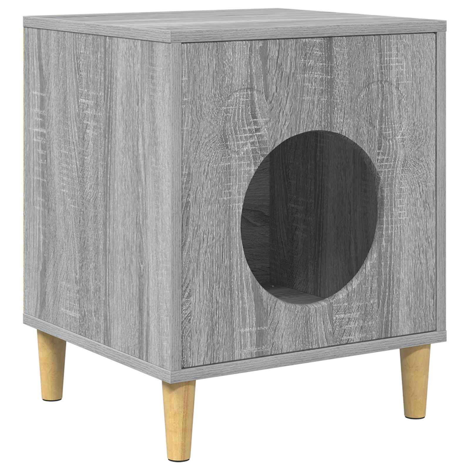 vidaXL Katzenhaus Graues Sonoma 42,5 x 40 x 53 cm Holzwerkstoff